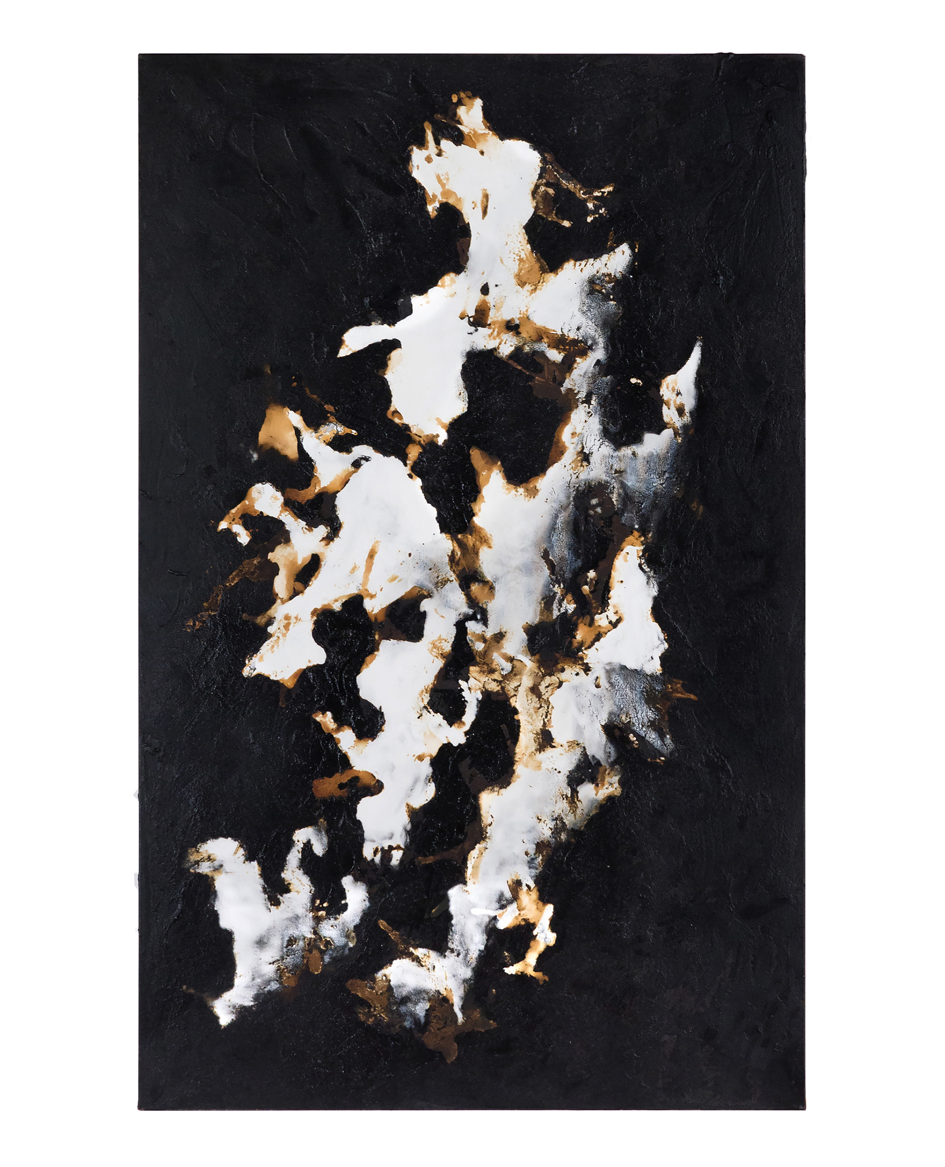 Tailings Pond 3 - 190 x 120cm - 2016 - acrylic, emulsion paint, lacquer, cement, plaster of Paris and synthetic resin on canvas