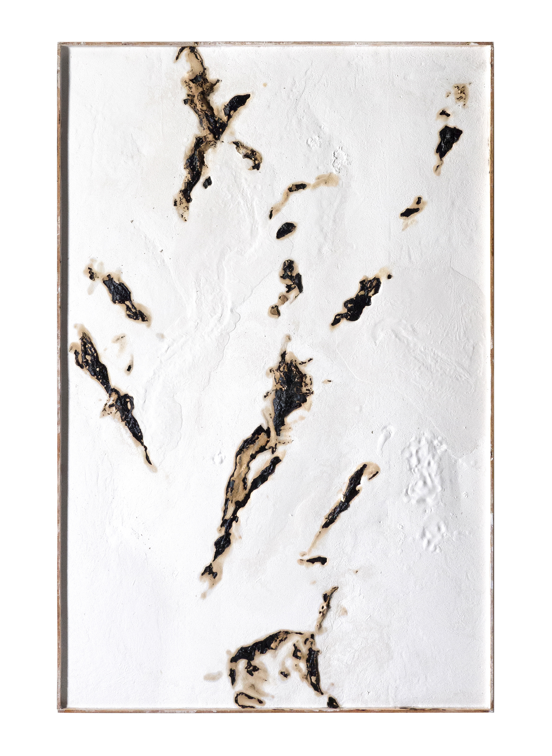 ‘High Arctic 2’ - 2019 - 120 x 80cm - plaster of Paris, emulsion paint, acrylic paint, bitumen, wood, steel, silicone, lacquer