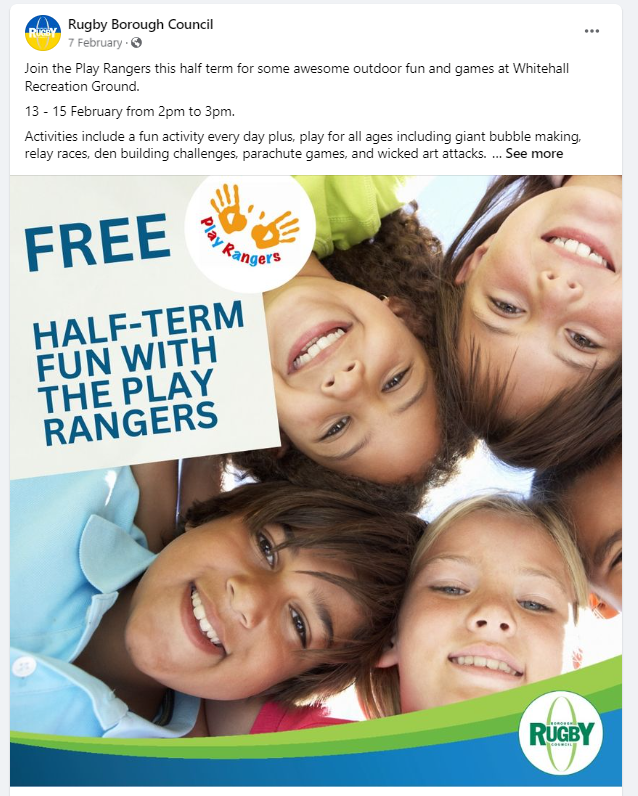 Children's activities with the Play Rangers