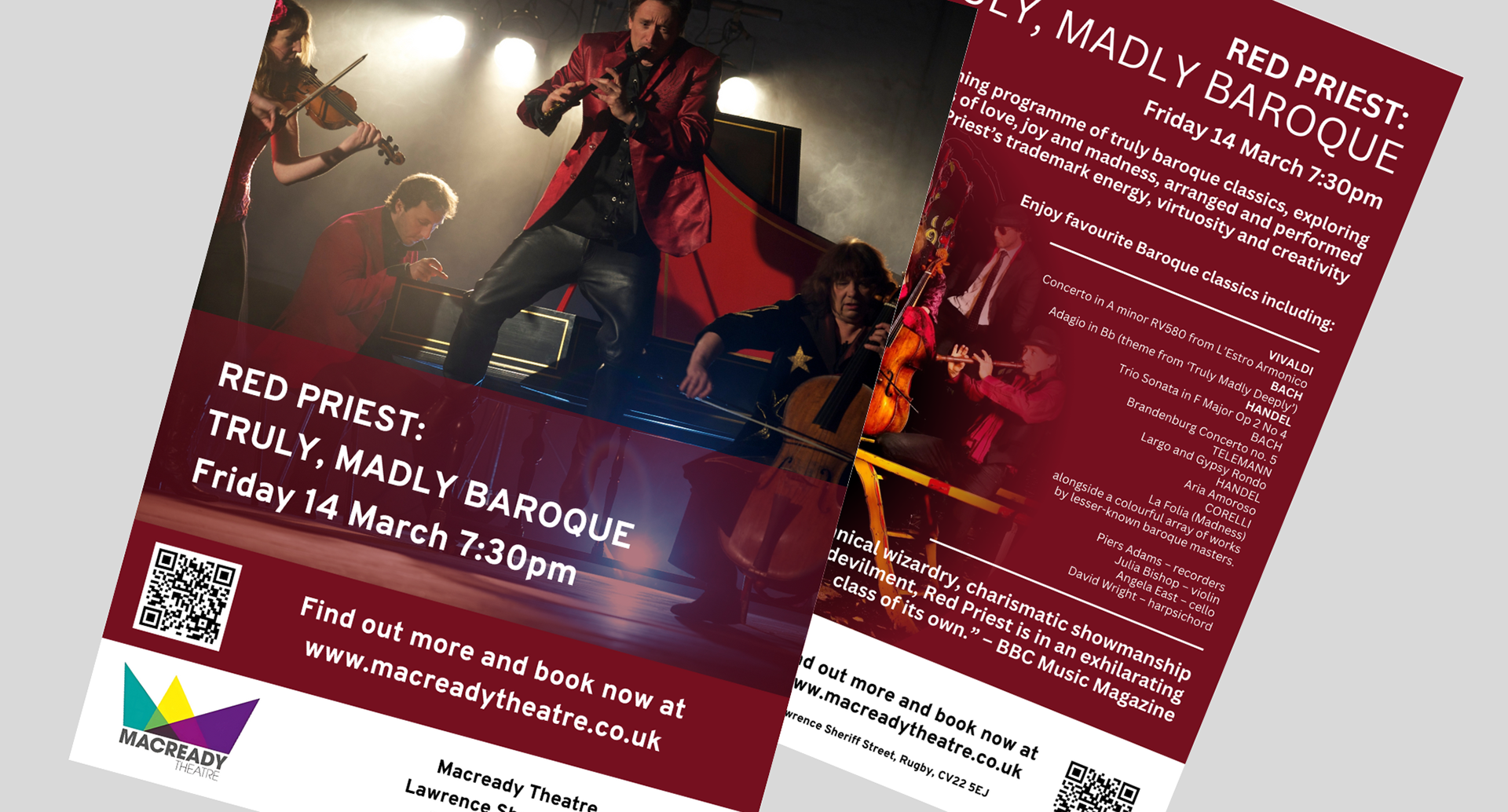 Macready theatre show flyer