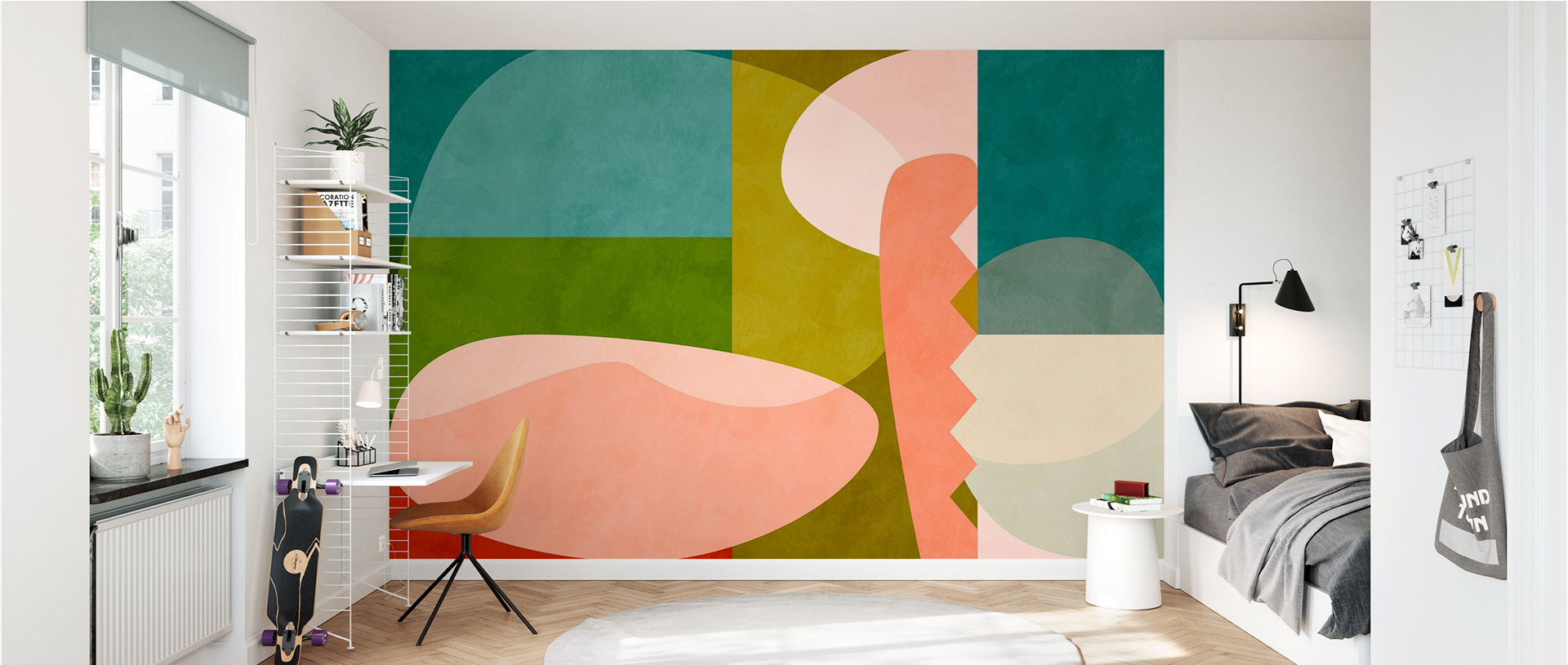 Pastel organic Mid Century