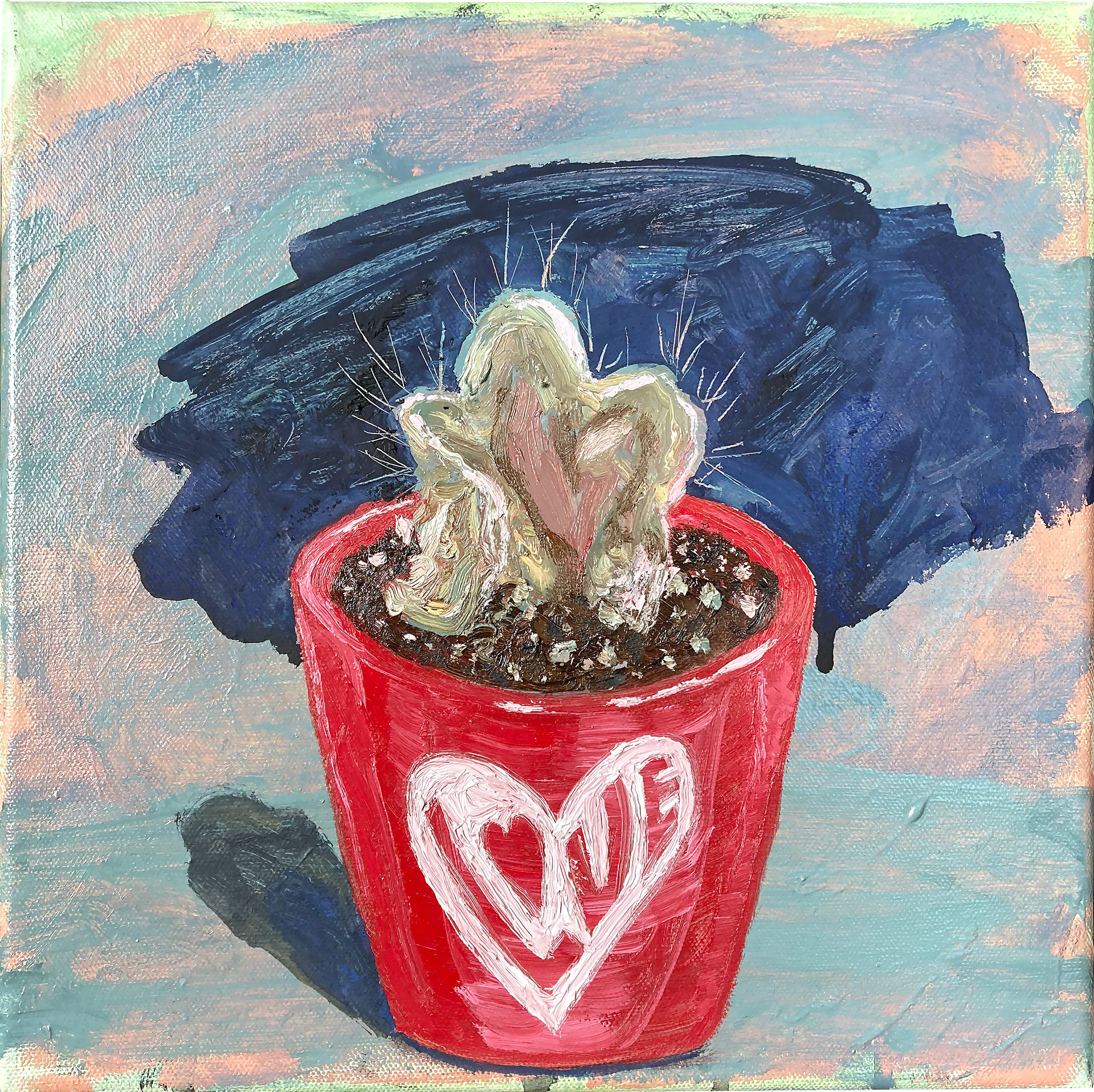 Love, 12"x12", acrylic and oil on canvas, 2024