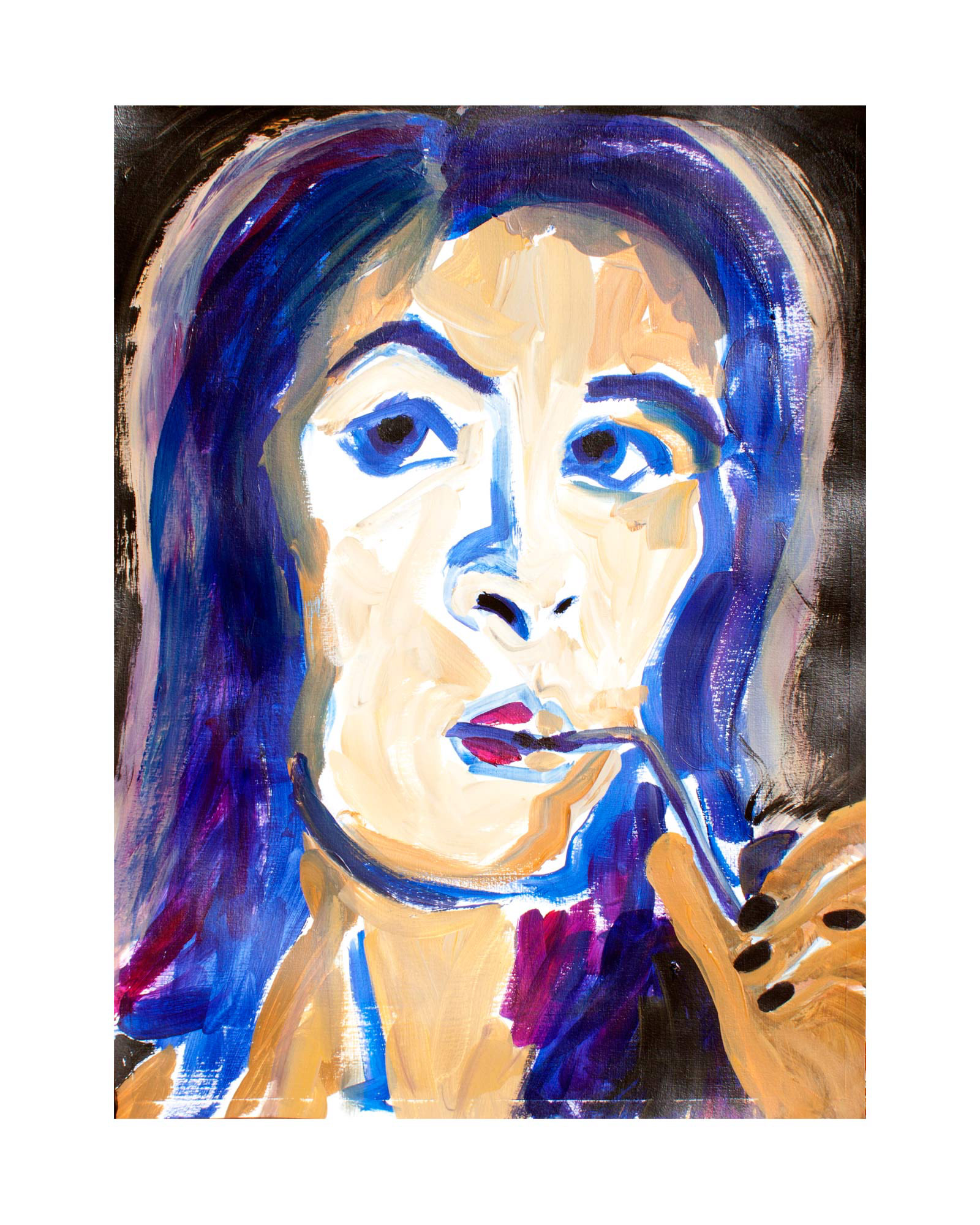 Curiosity (Pipe Dream), acrylic on paper, 18" x 24", 2020