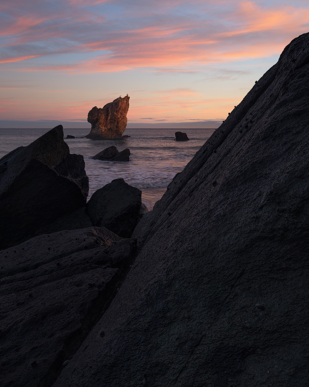 Amanecer en la playa de aguilar asturias