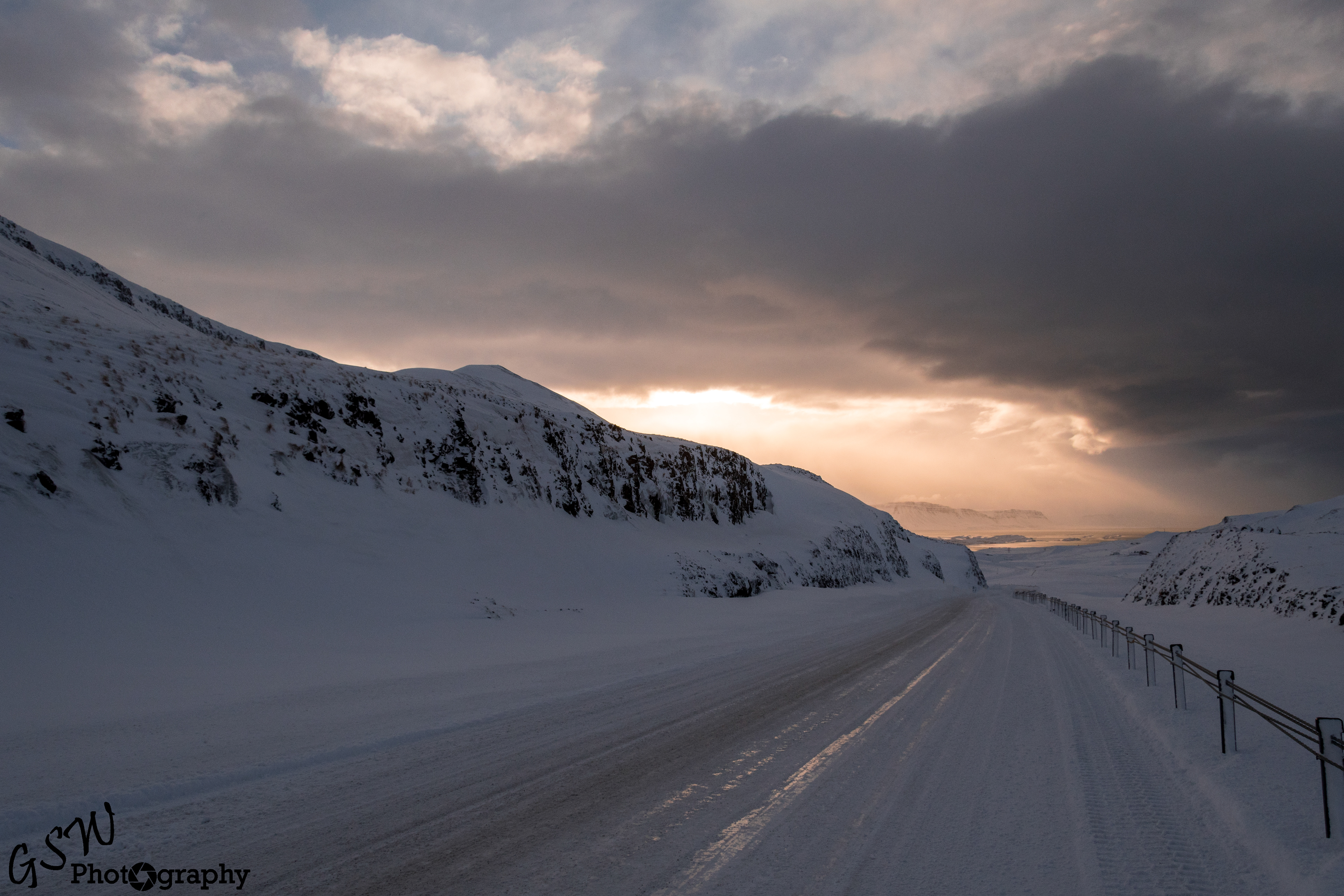 Sun breaking through, Iceland