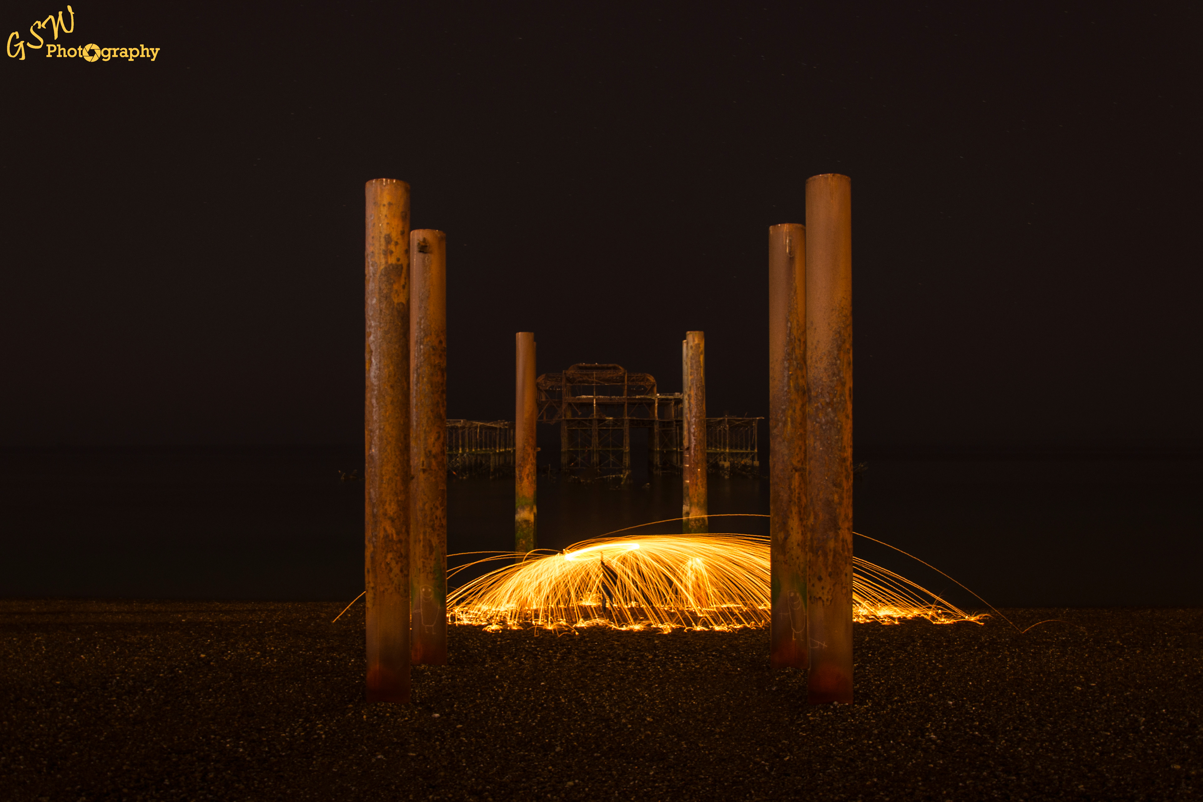 Lighting up West Pier, Brighton