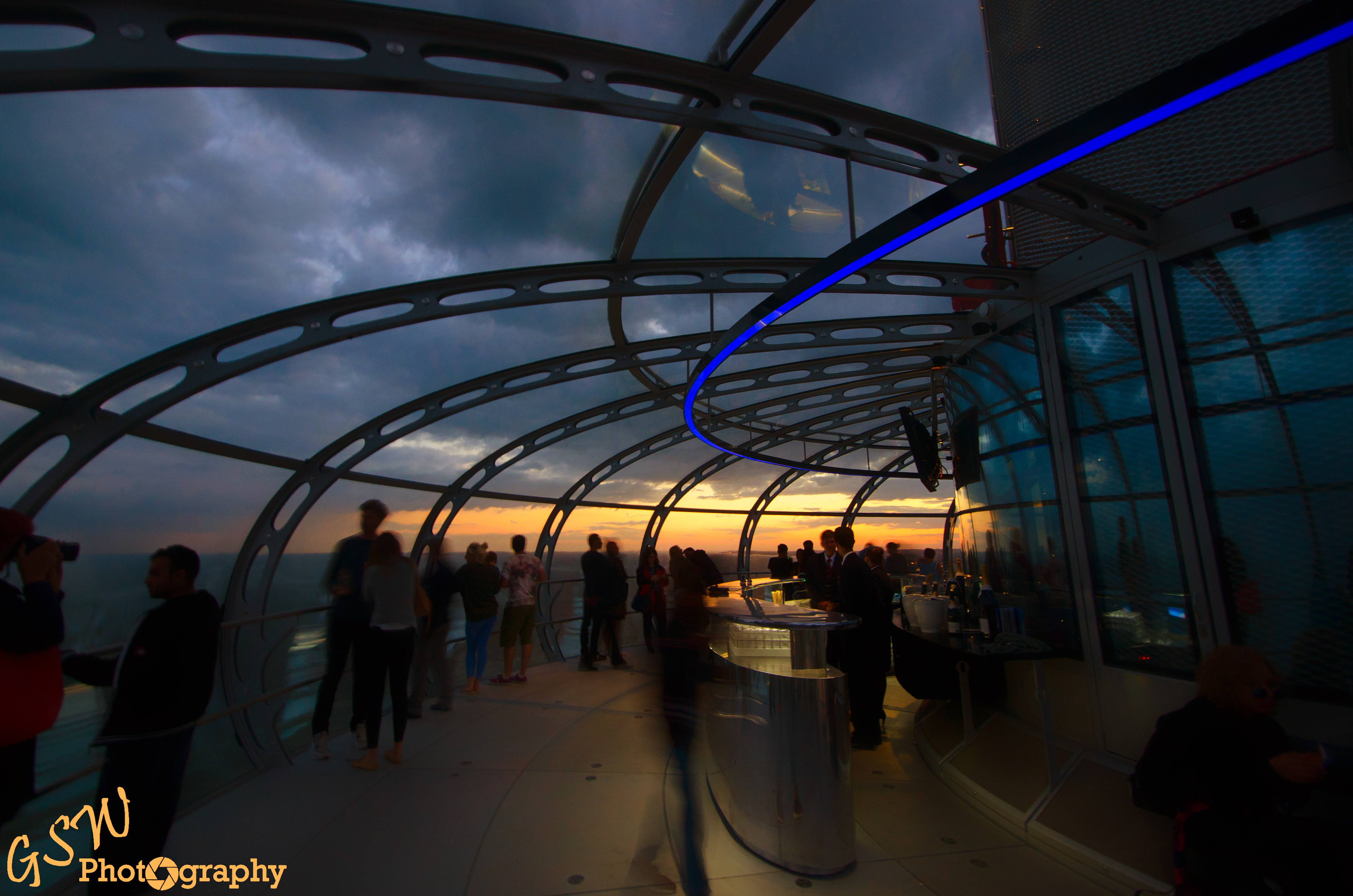 Sunset on the i360, Brighton