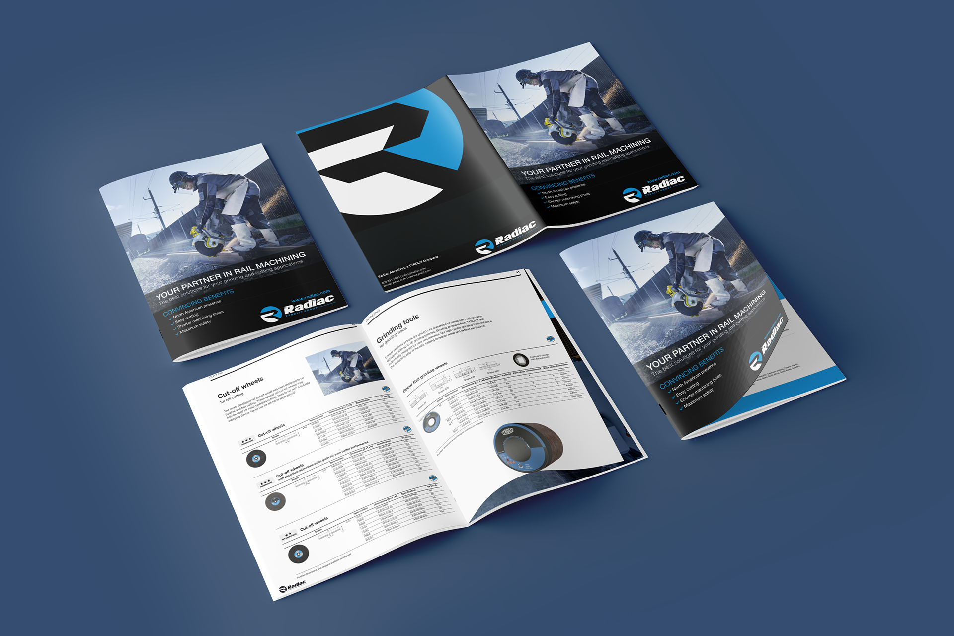 Rail Machining catalog, made shortly after the acquisition of ACME Abrasives in 2023