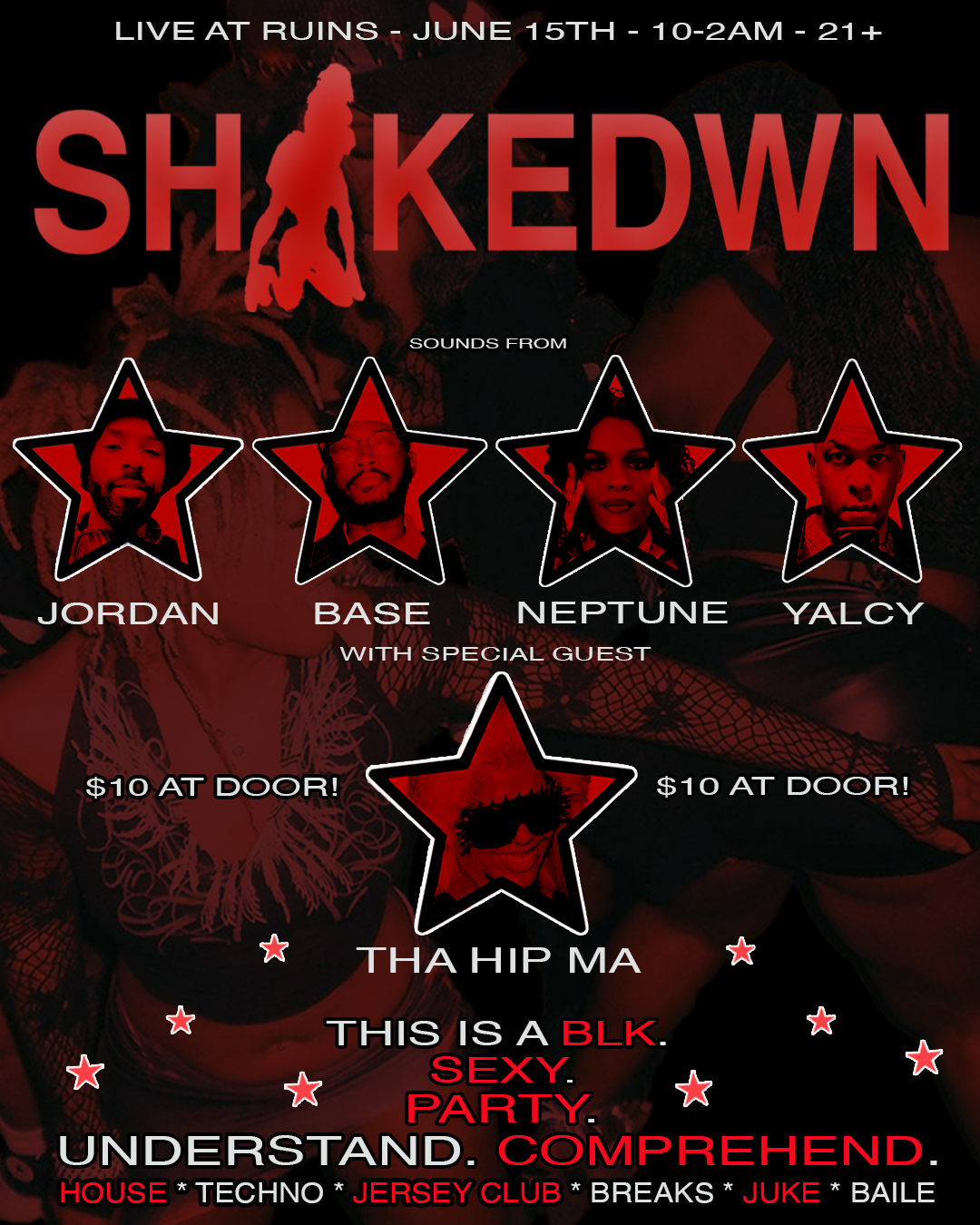 SHAKEDWN event flyer, June 2024.