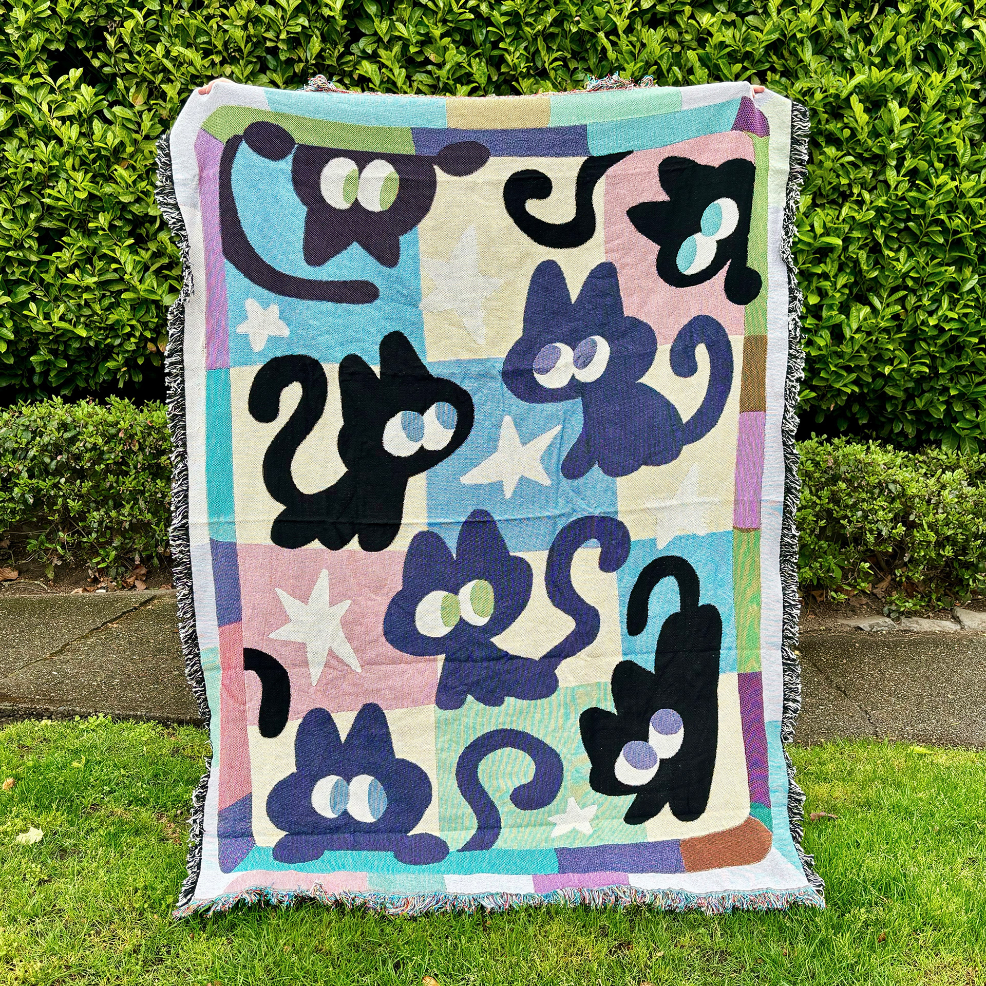 Cat Picnic, Wove Blanket, for Throw & Co