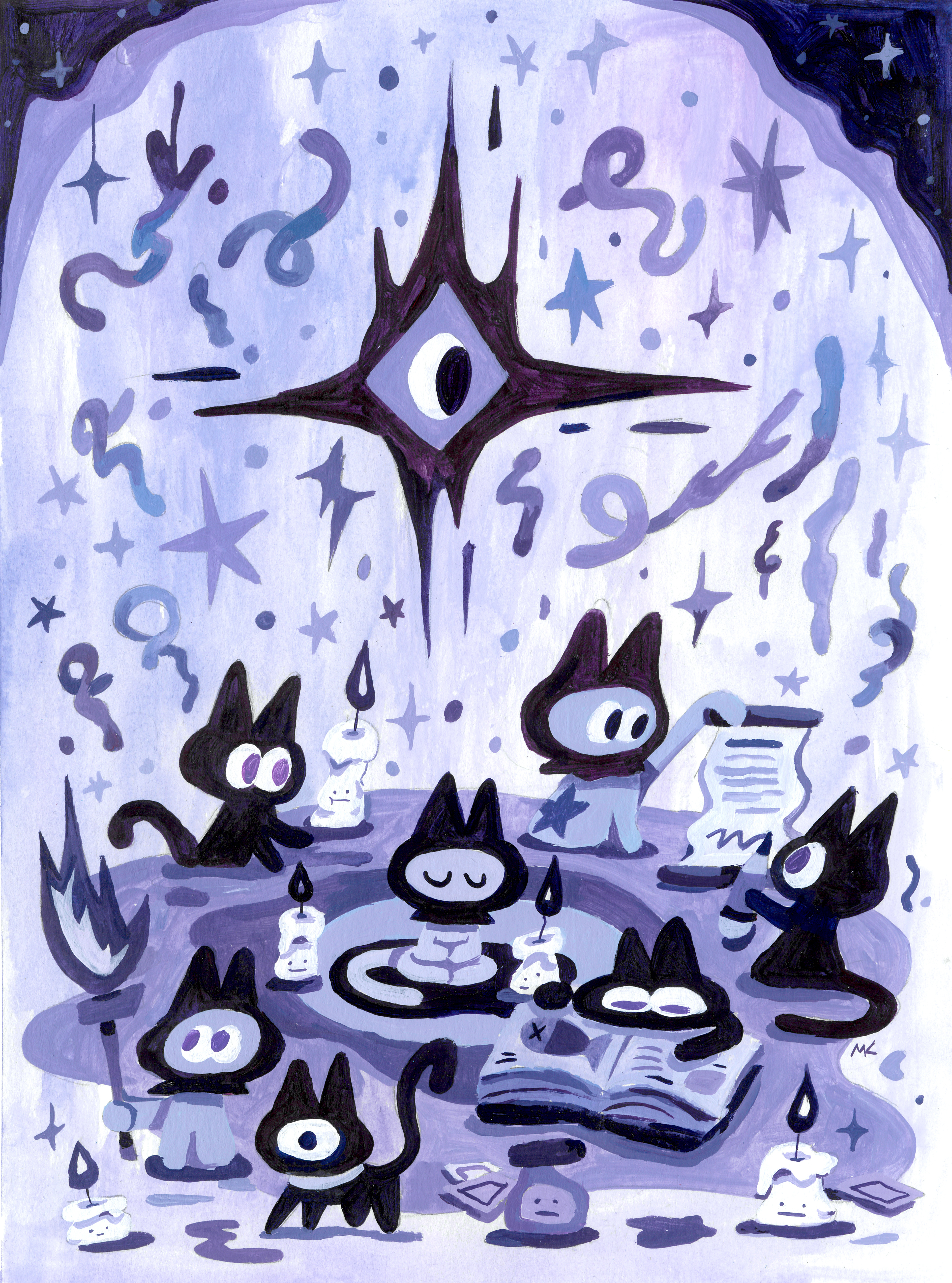 When No One's Home, Acrylic on Paper 9" x 12", 2023