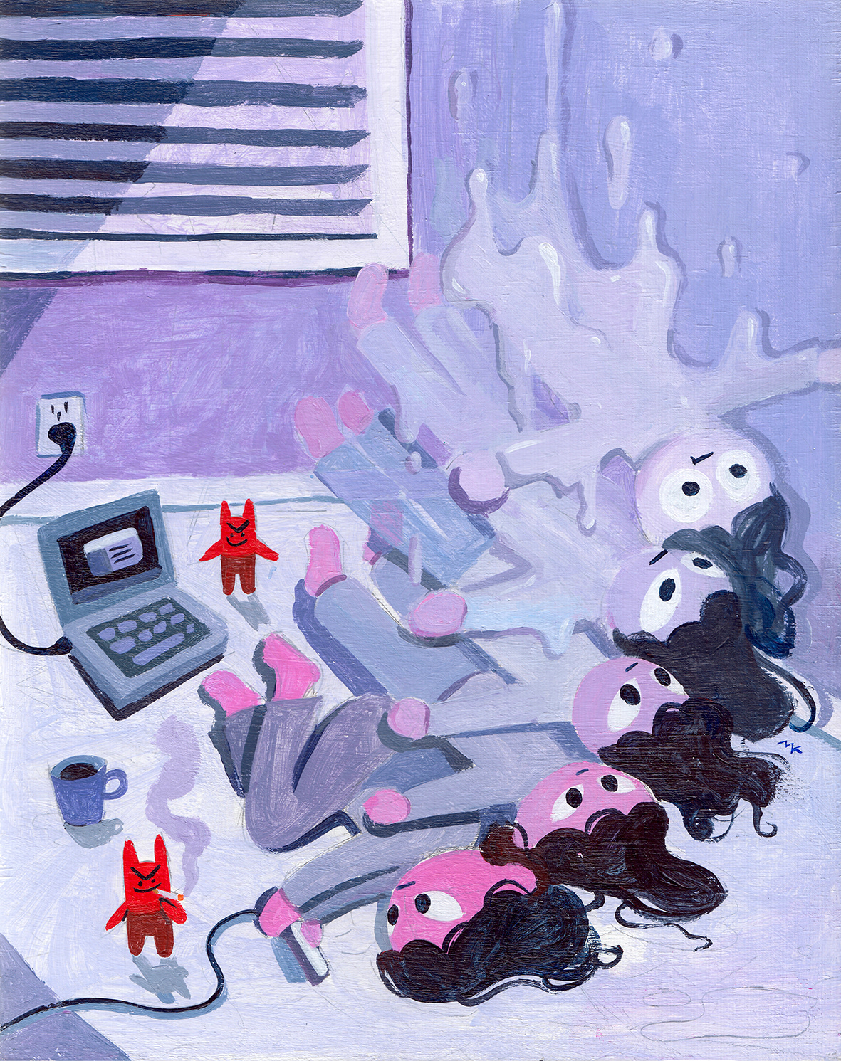 Dissociation, 8" x 10" Acrylic on Wood Panel, 2022