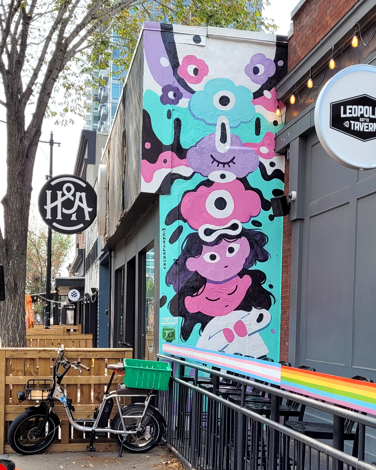 Subconscious Radio, Mural for BUMP Festival, Calgary, 2022