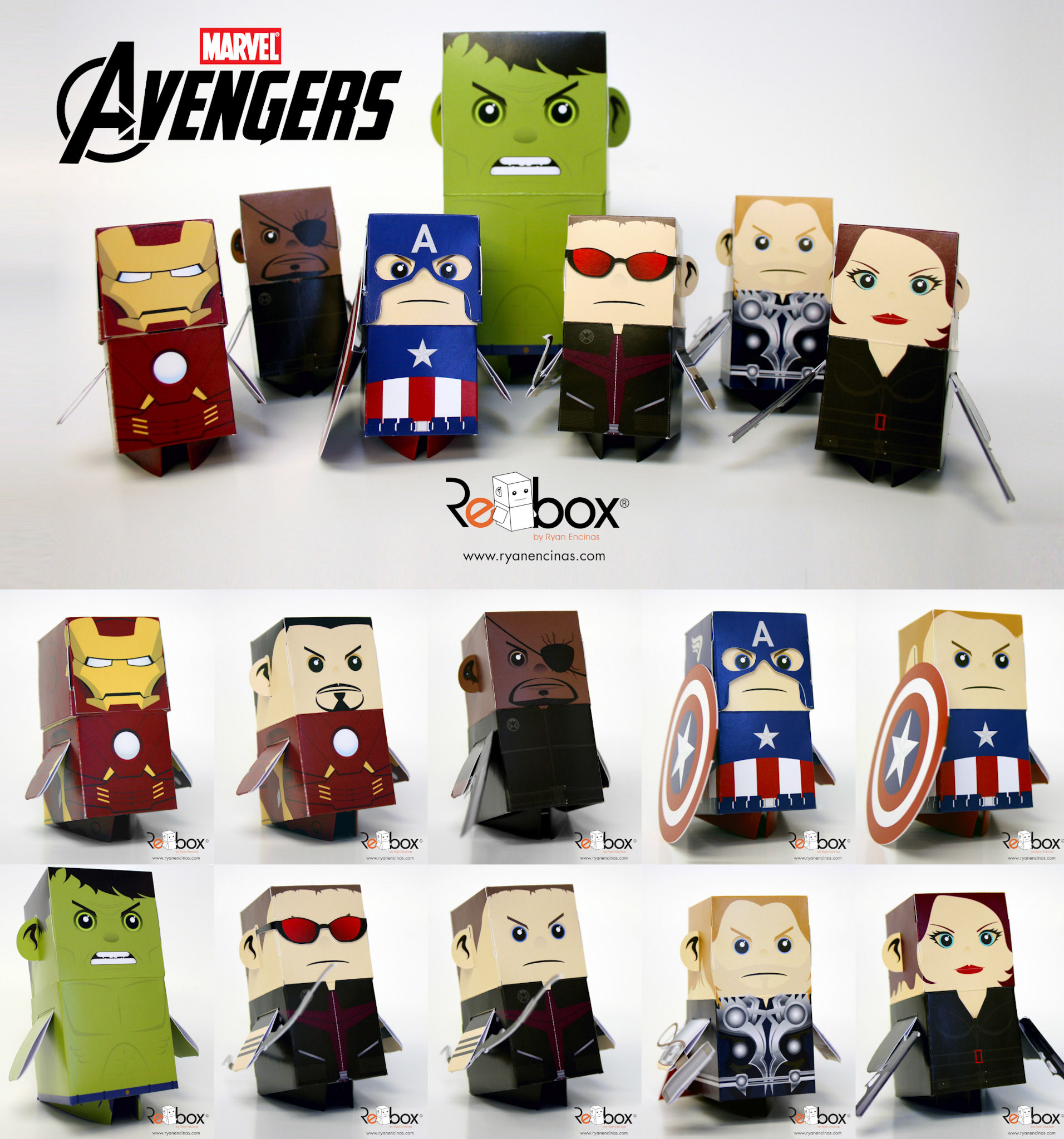 Marvel® Avengers Papercraft Design (Rebox® by Ryan)