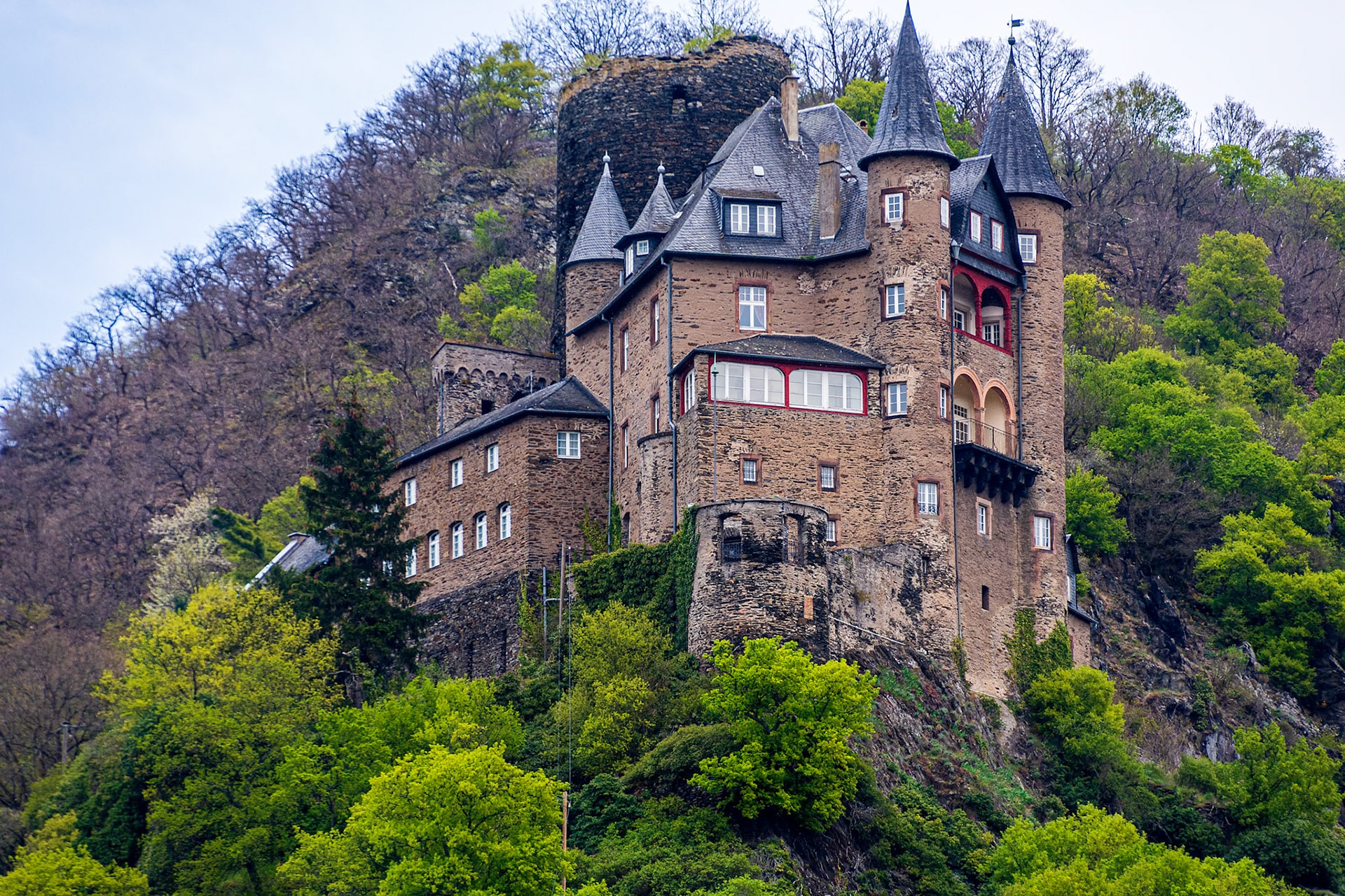 Burg Katz (Cat Castle) - Built in 1371. Bombarded in 1806 by Napoleon.