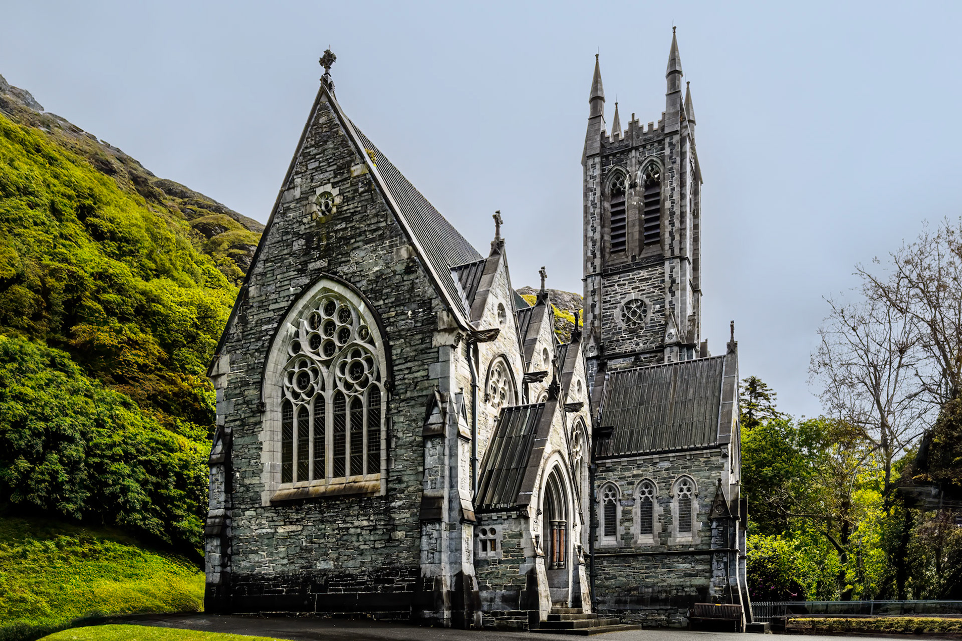 Neo-Gothic Church at Kylemore Abbey
