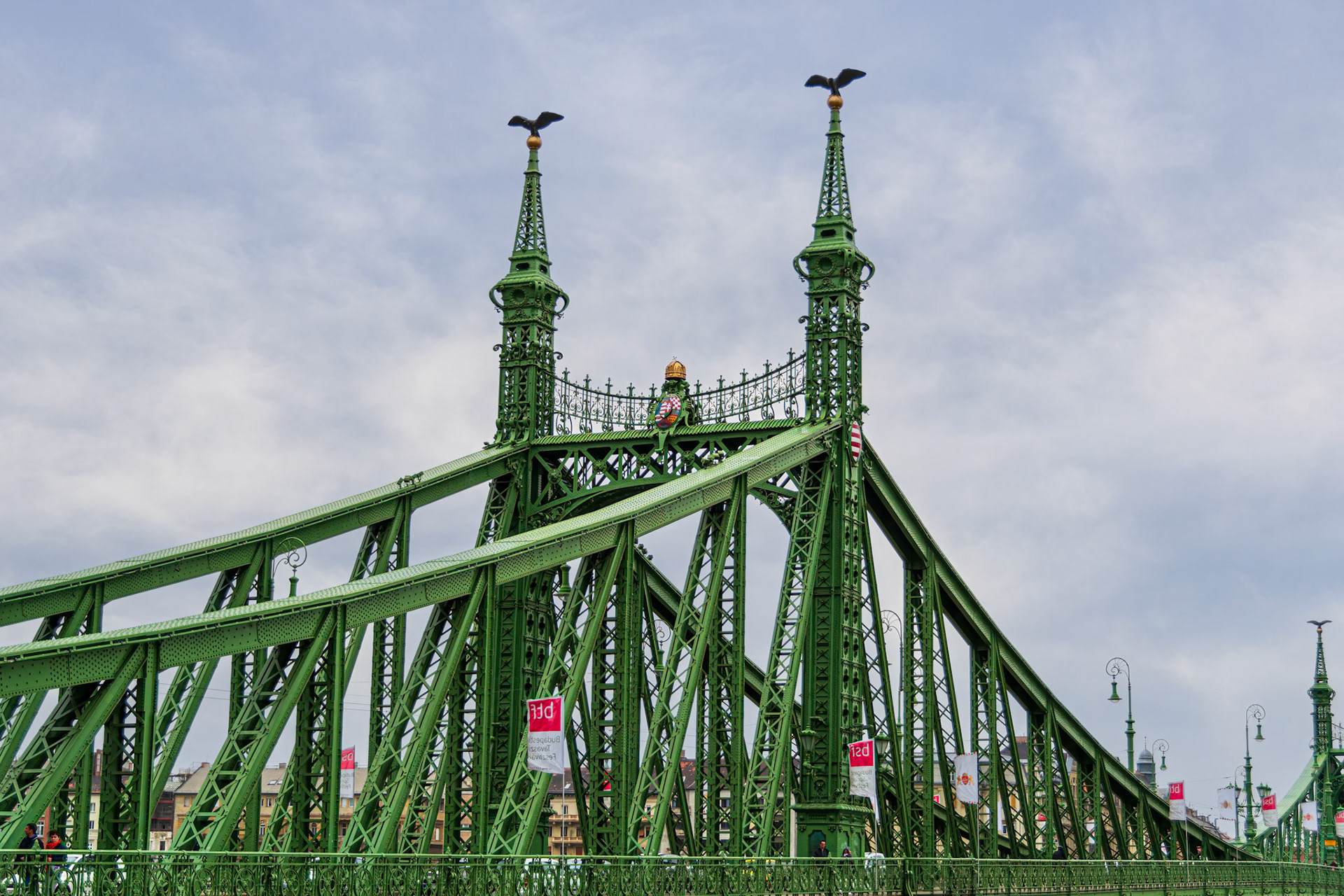 Liberty Bridge - connects Buda and Pest across the River Danube