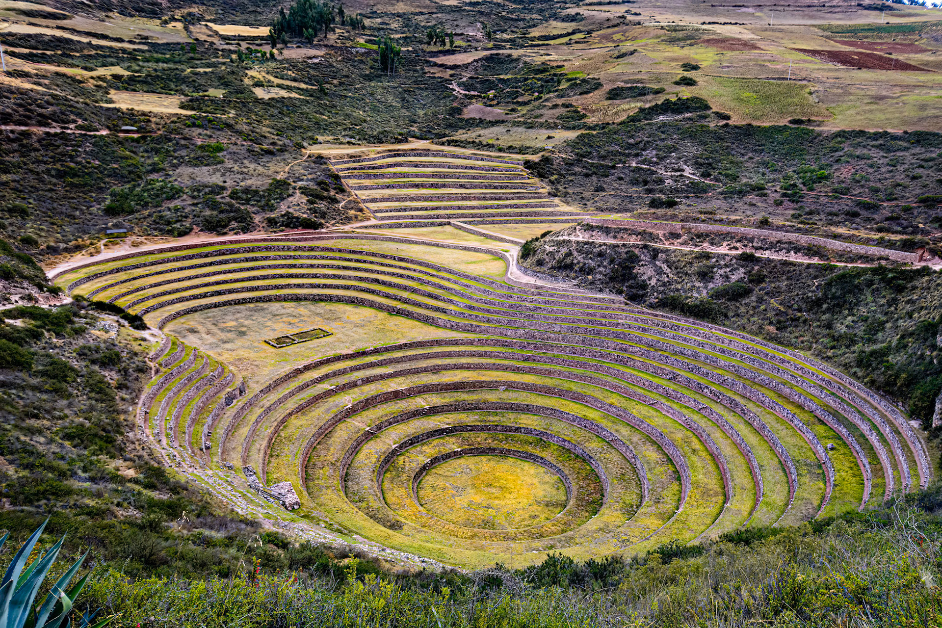 Inca Terraces - Different levels result in different growing temperatures