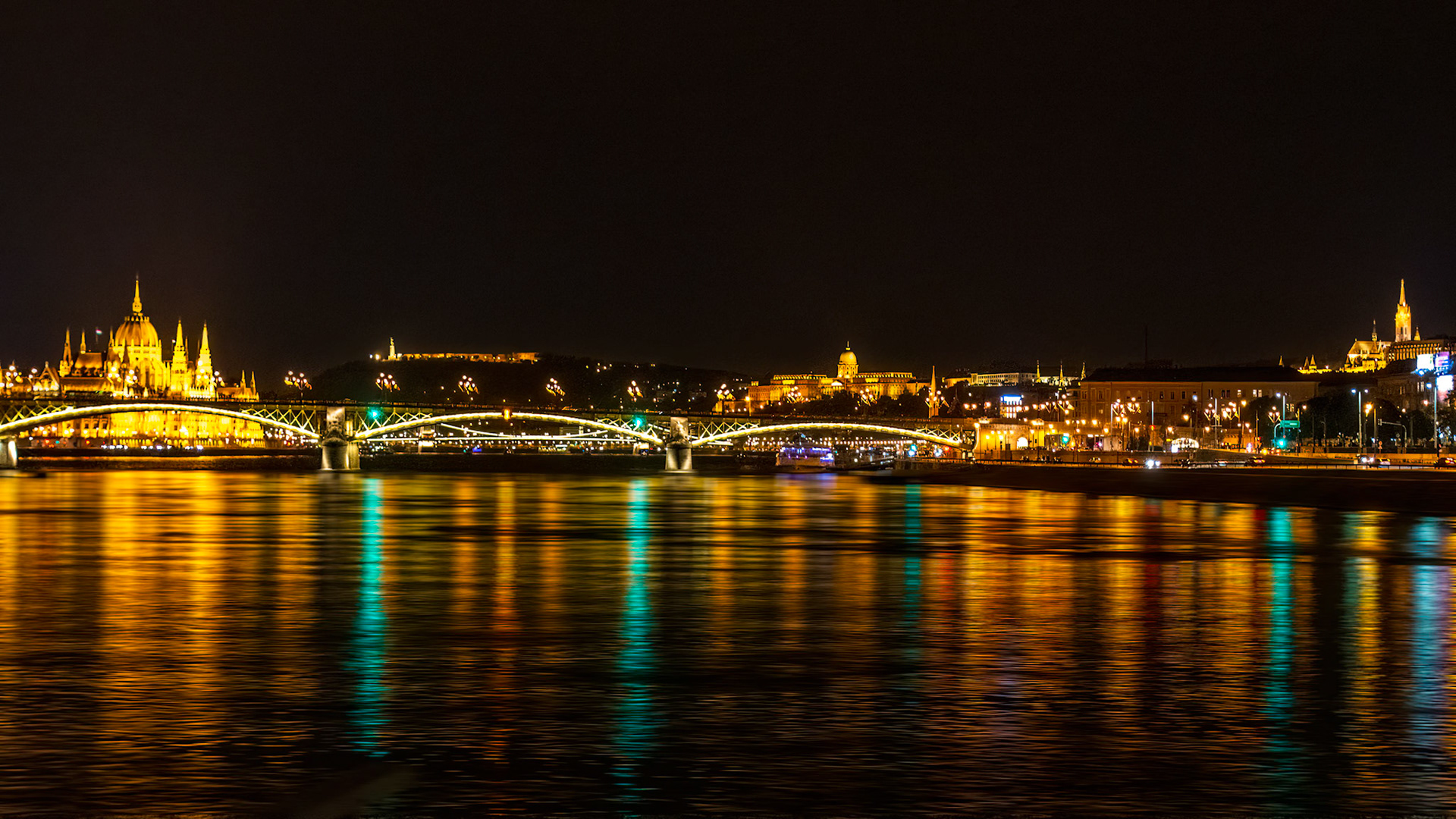 Budapest reflections on the river Danube