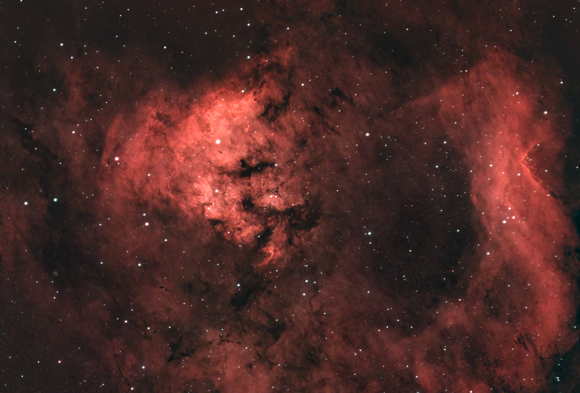 Sh2-171 / Flaming Skull Nebula
