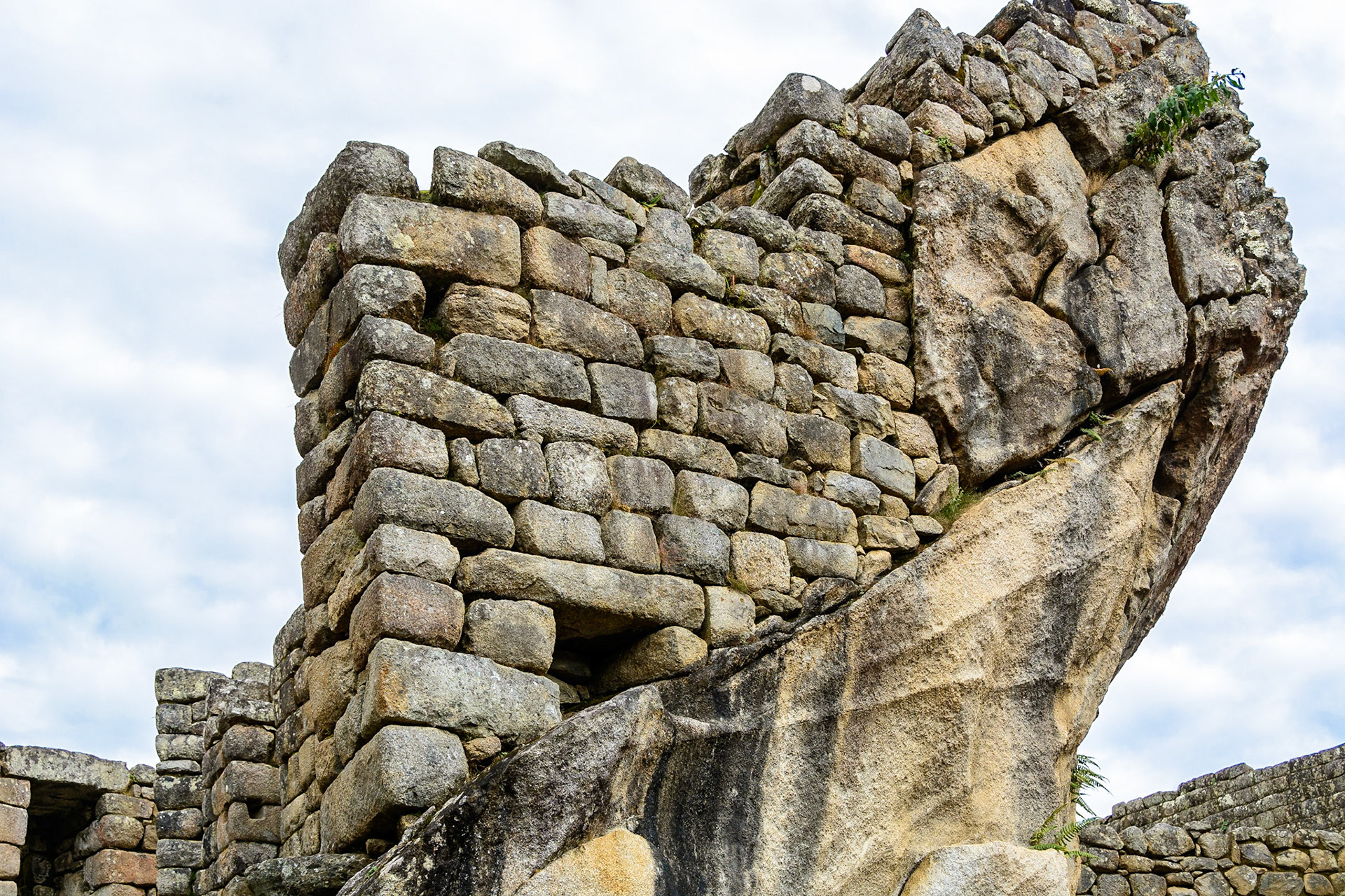 Machu Picchu stone wall. All fitted and stacked. No mortar