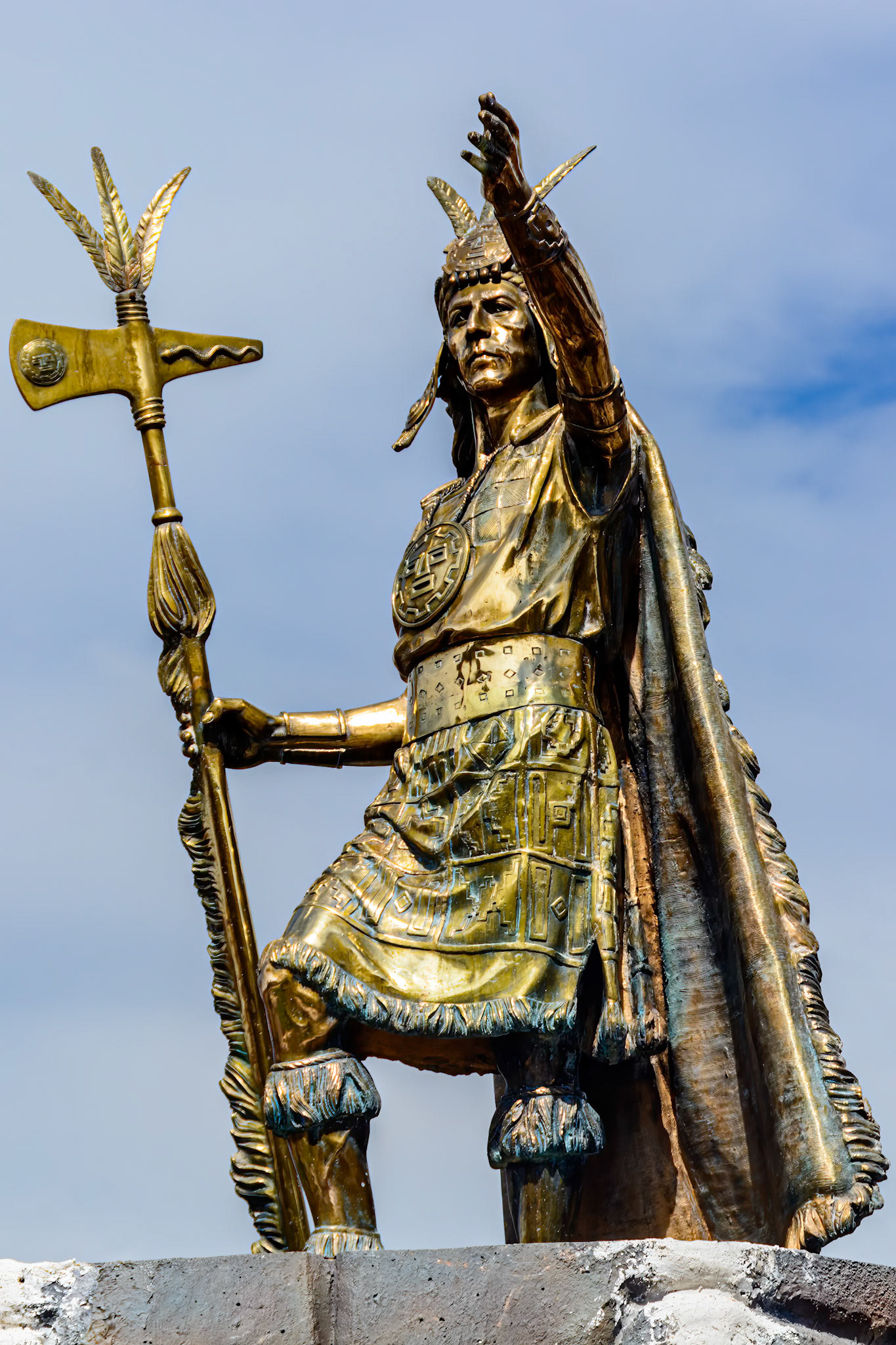 Statue of Pachacuti. Emperor of the Inca Empire