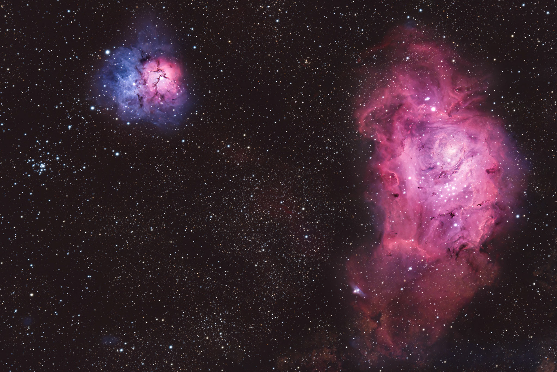 M8 and M20 / Lagoon and Trifid Nebulae