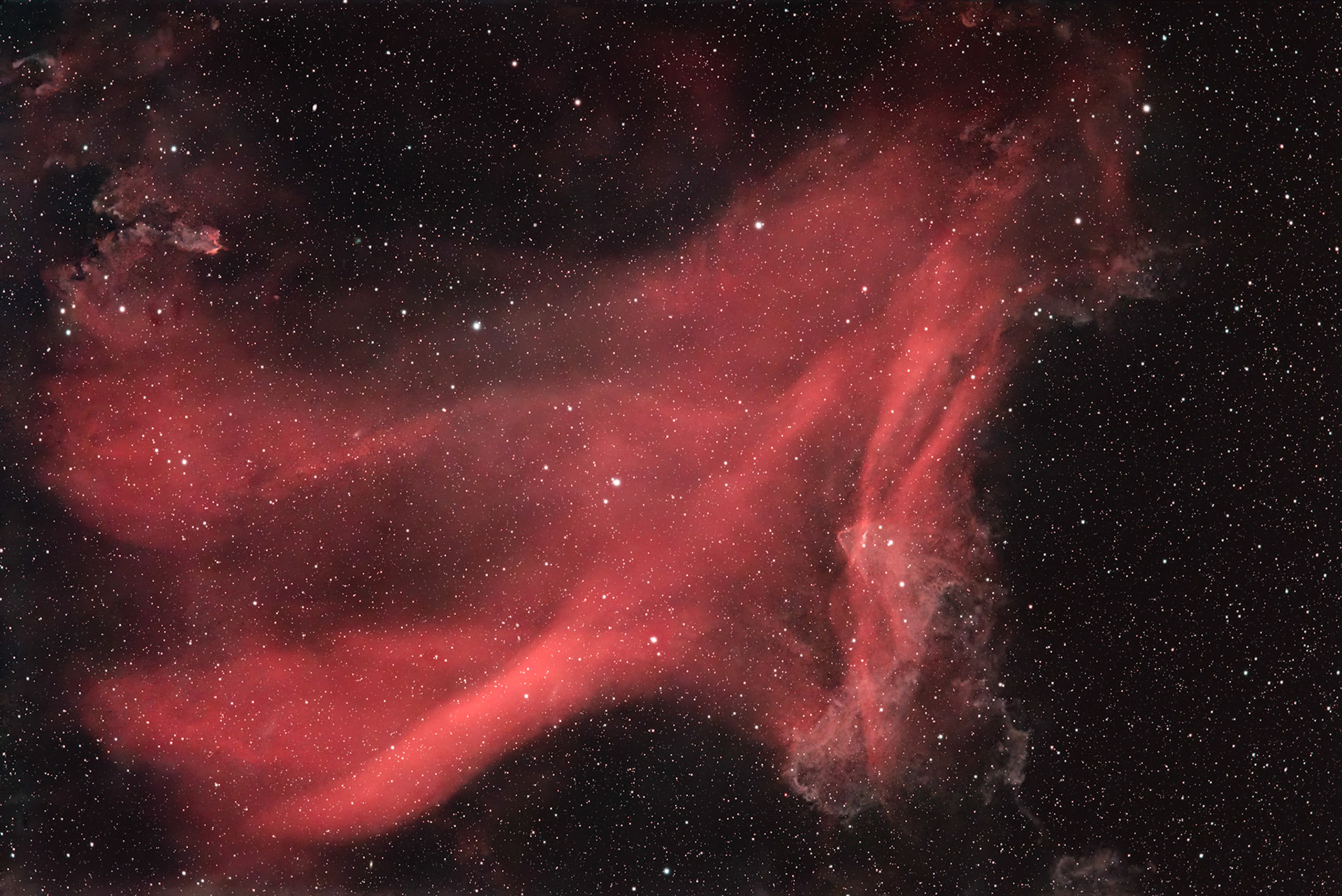 Sh2-126 / Great Lacerta Nebula (aka Scarlet Letter)