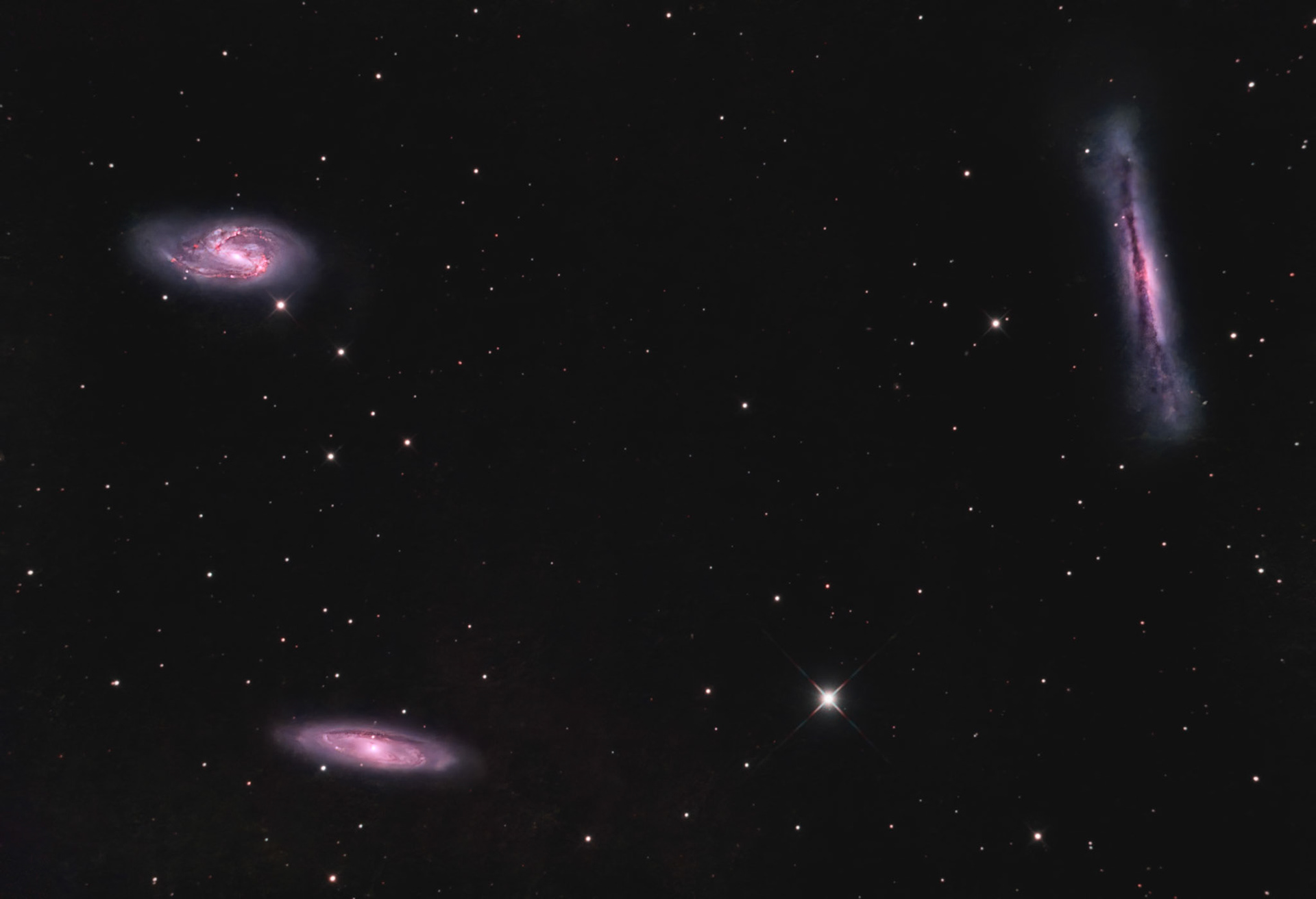M65, M66, NGC 3623 / Leo Triplet Galaxies