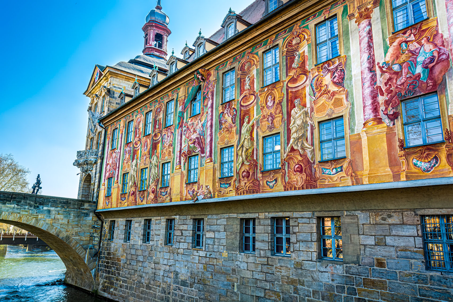 Frescoes on the Old Town Hall in Bamberg