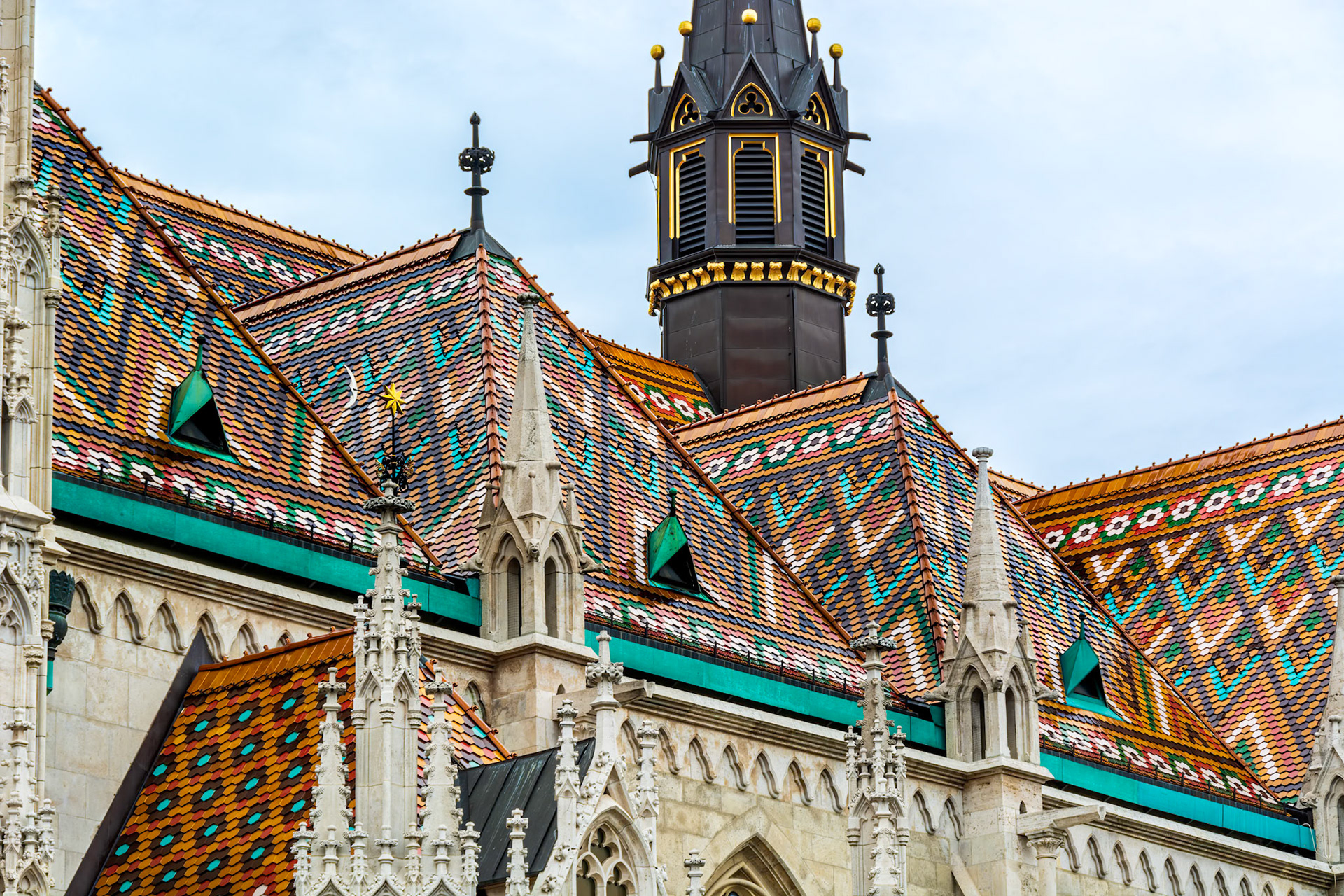 Matthias Church colorful roof tiles