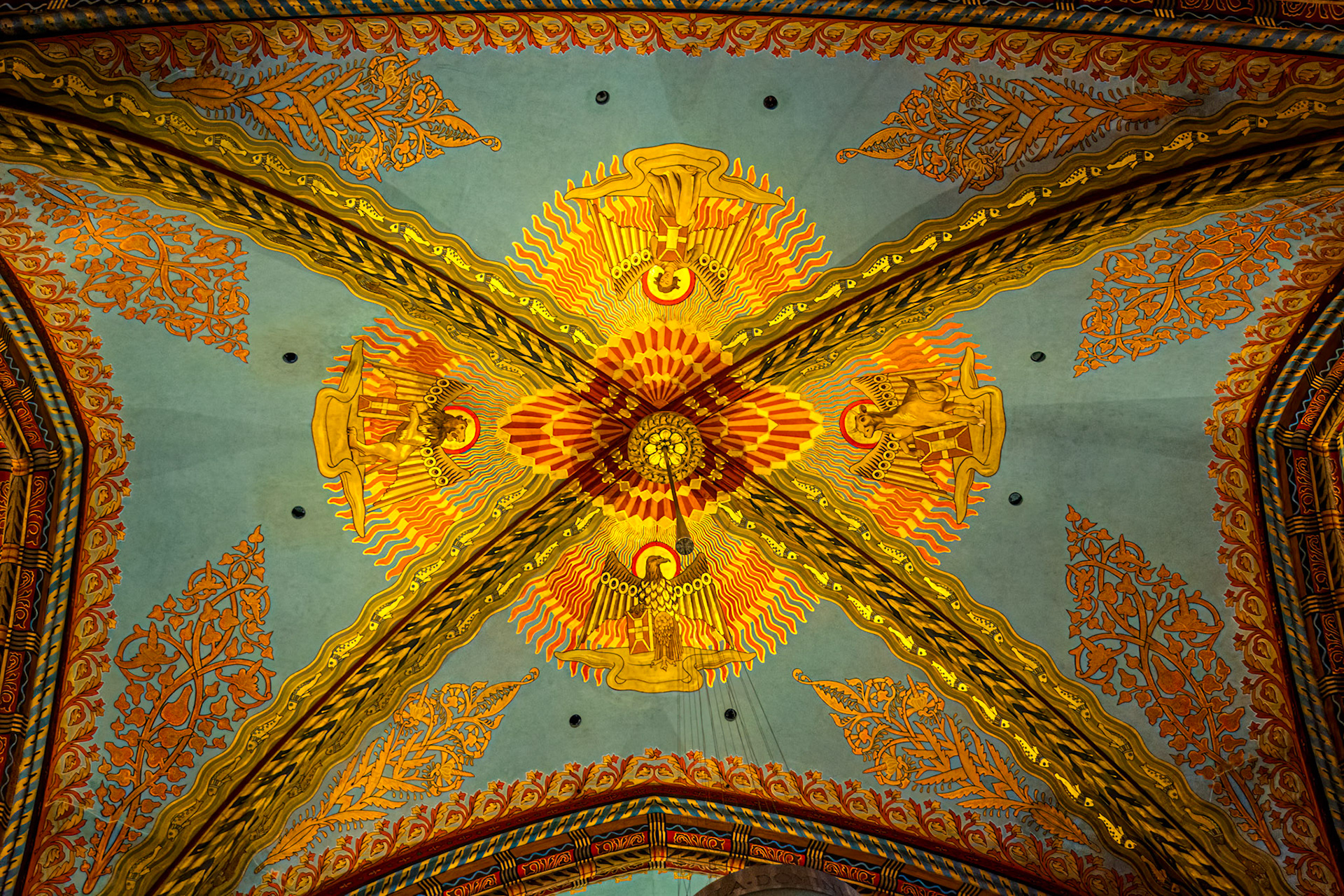 Ceiling mural in Matthias Church