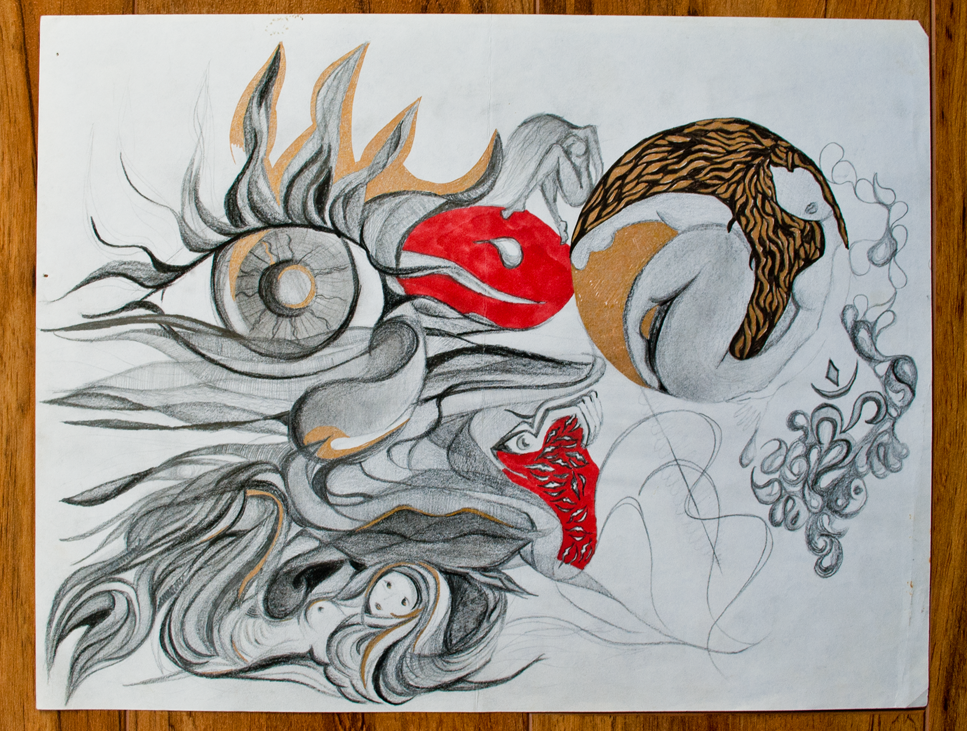 cycle, pencil on paper, 8.5" x 11", C$400