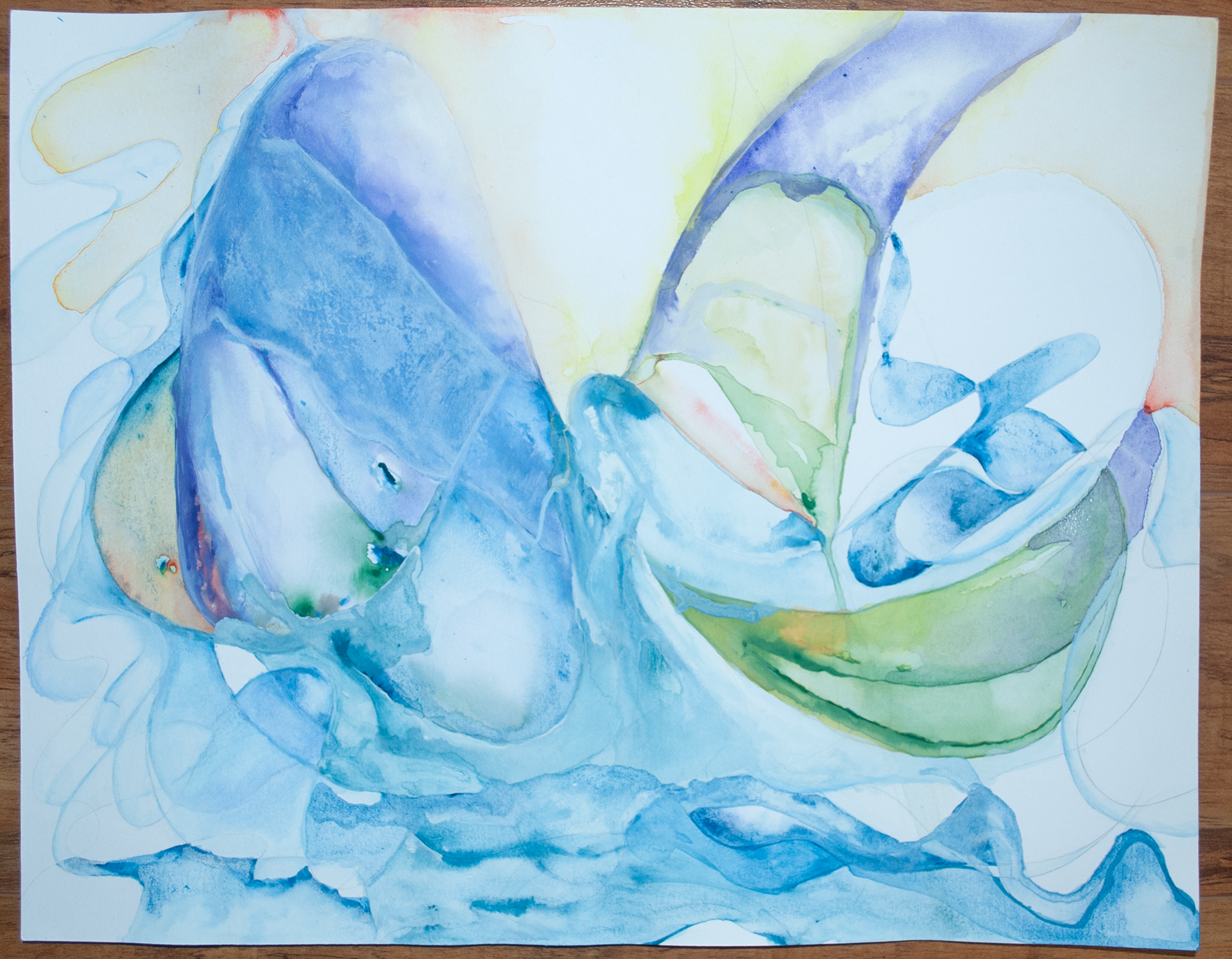 breach, watercolour on paper, 14" x 11", SOLD