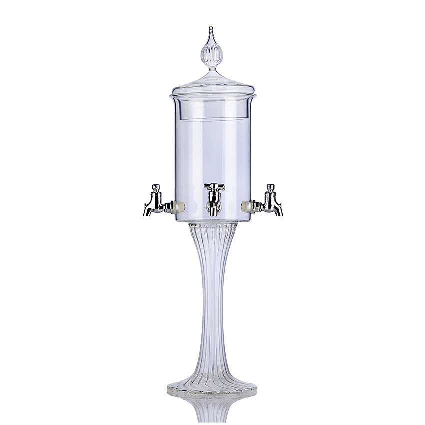 Price: 125.00 BGN; Absinthe fountain AF001 - material : borosilicate glass; 12,5 х 45 with glass lid and 4 taps