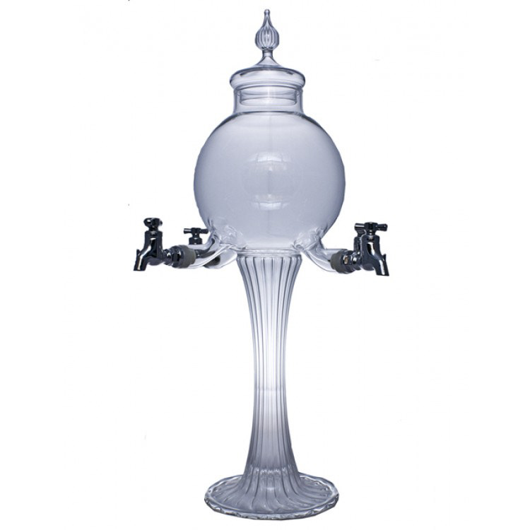 Price: 130.00 BGN; Absinthe fountain AF002 - material : borosilicate glass; 20 х 38 with glass lid and 4 taps