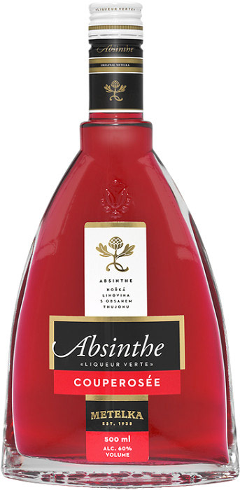 Couperose is due to its red color and very distinctive flavor suitable for absinthe cocktails Less anise is used in Traditional Bohemian absinthe recipes Bottled in the Czech Republic at 60% with 10mg of thujone
