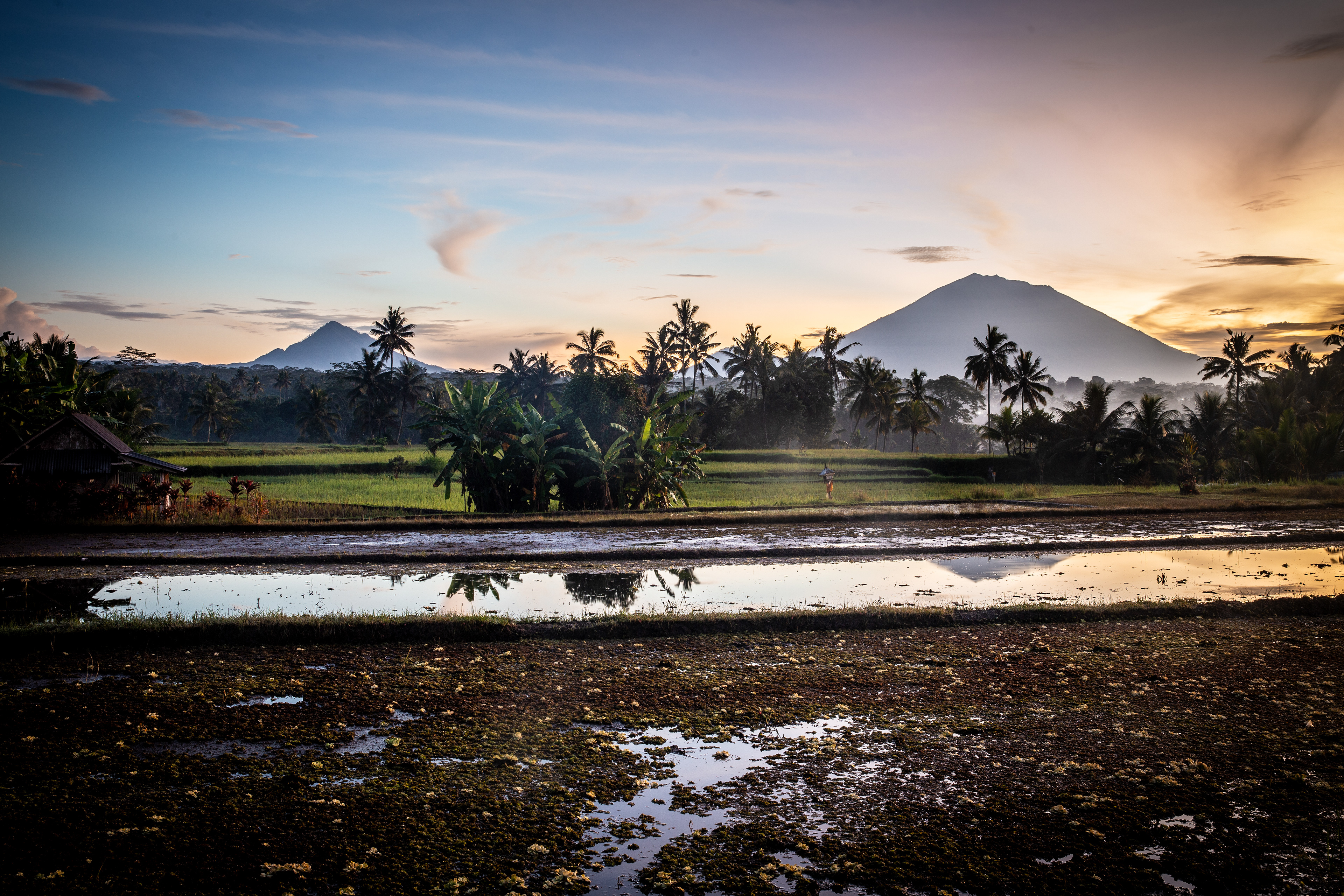 Two Volcanos. Bali, Indonesia