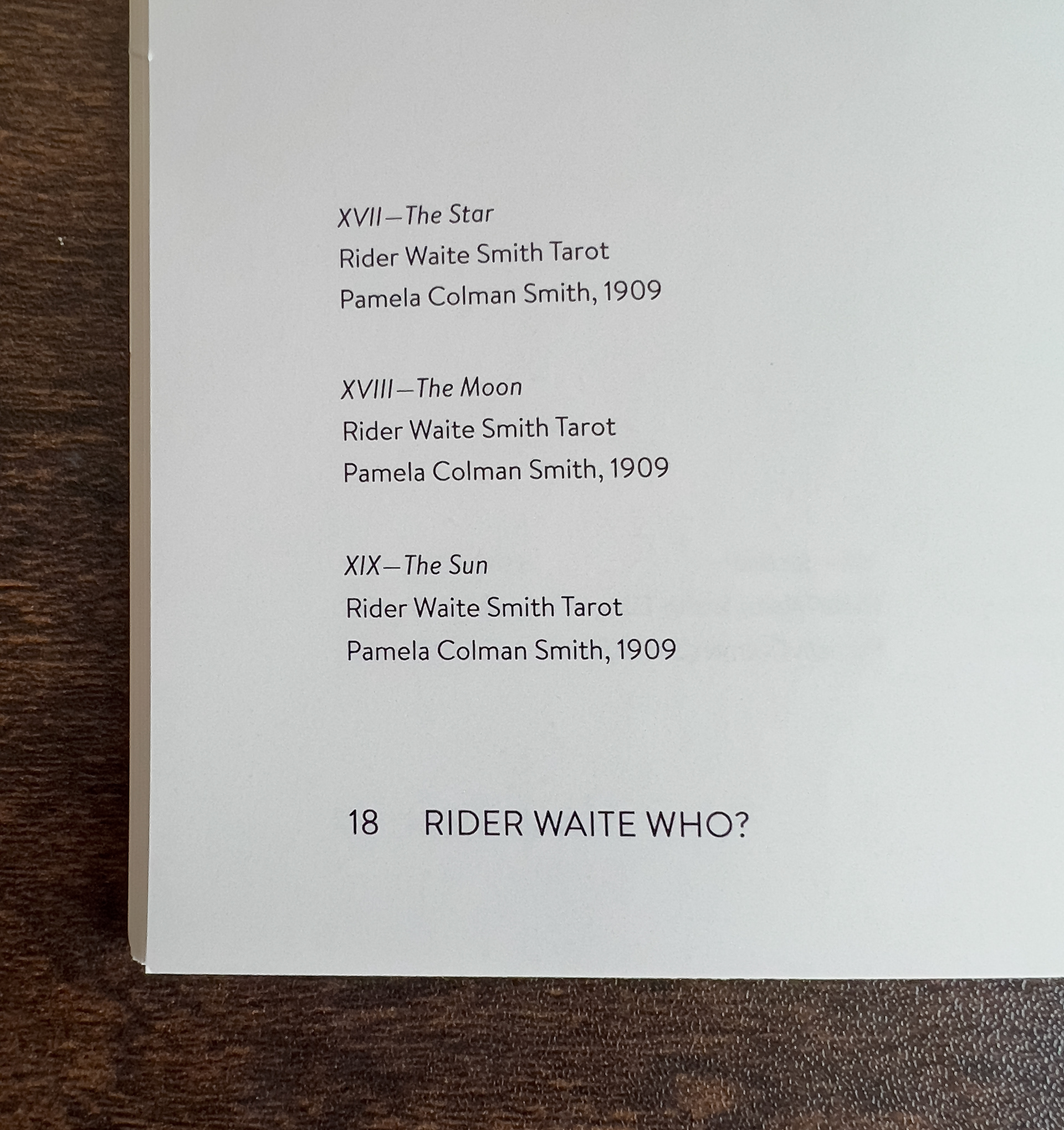 Rider Waite Who? 3 Image Caption Detail