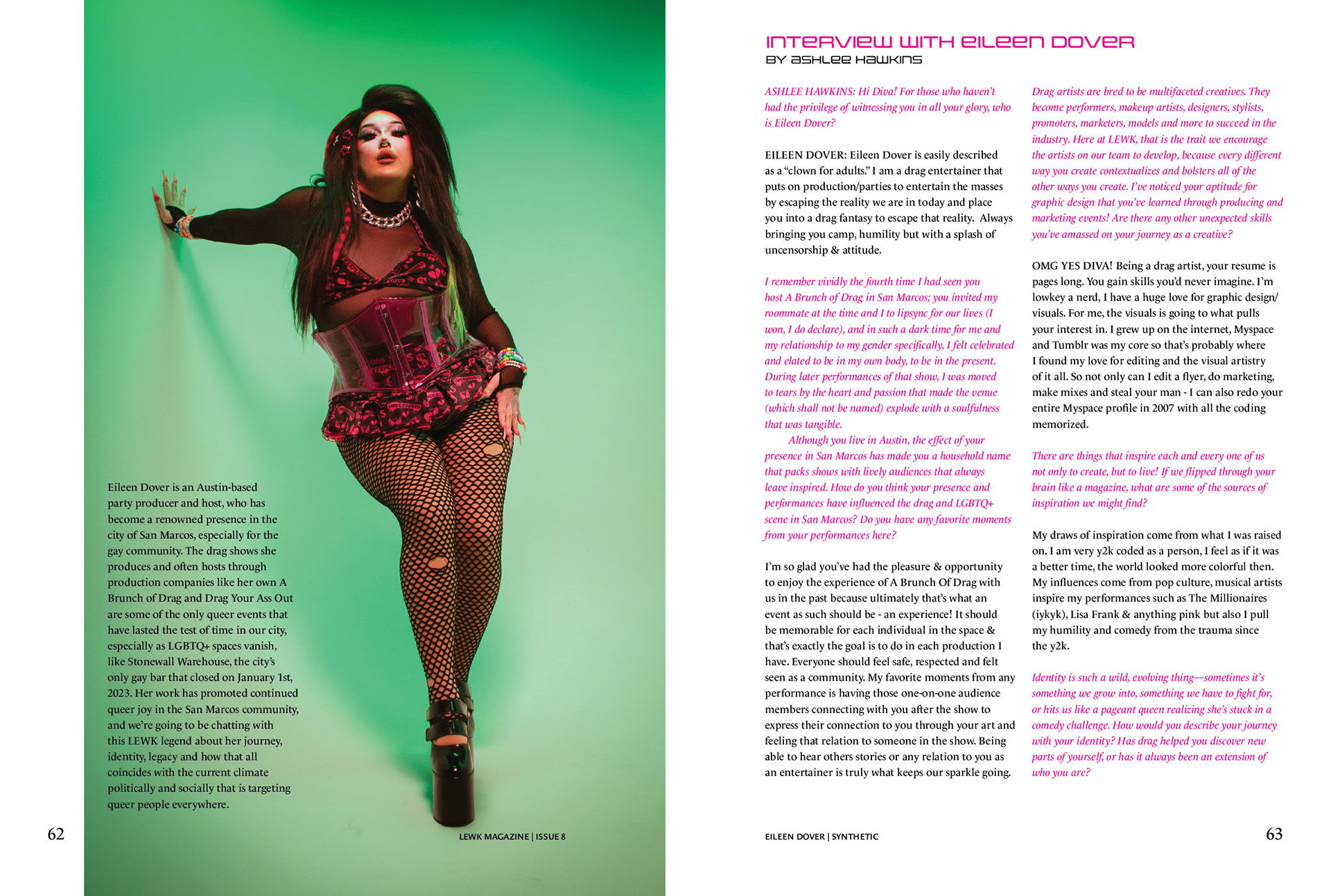 Eileen Dover: Interview 1
