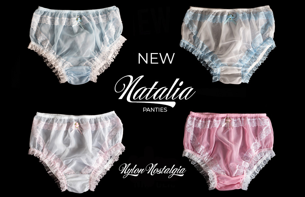 Natalia sheer nylon frilly knickers to buy online