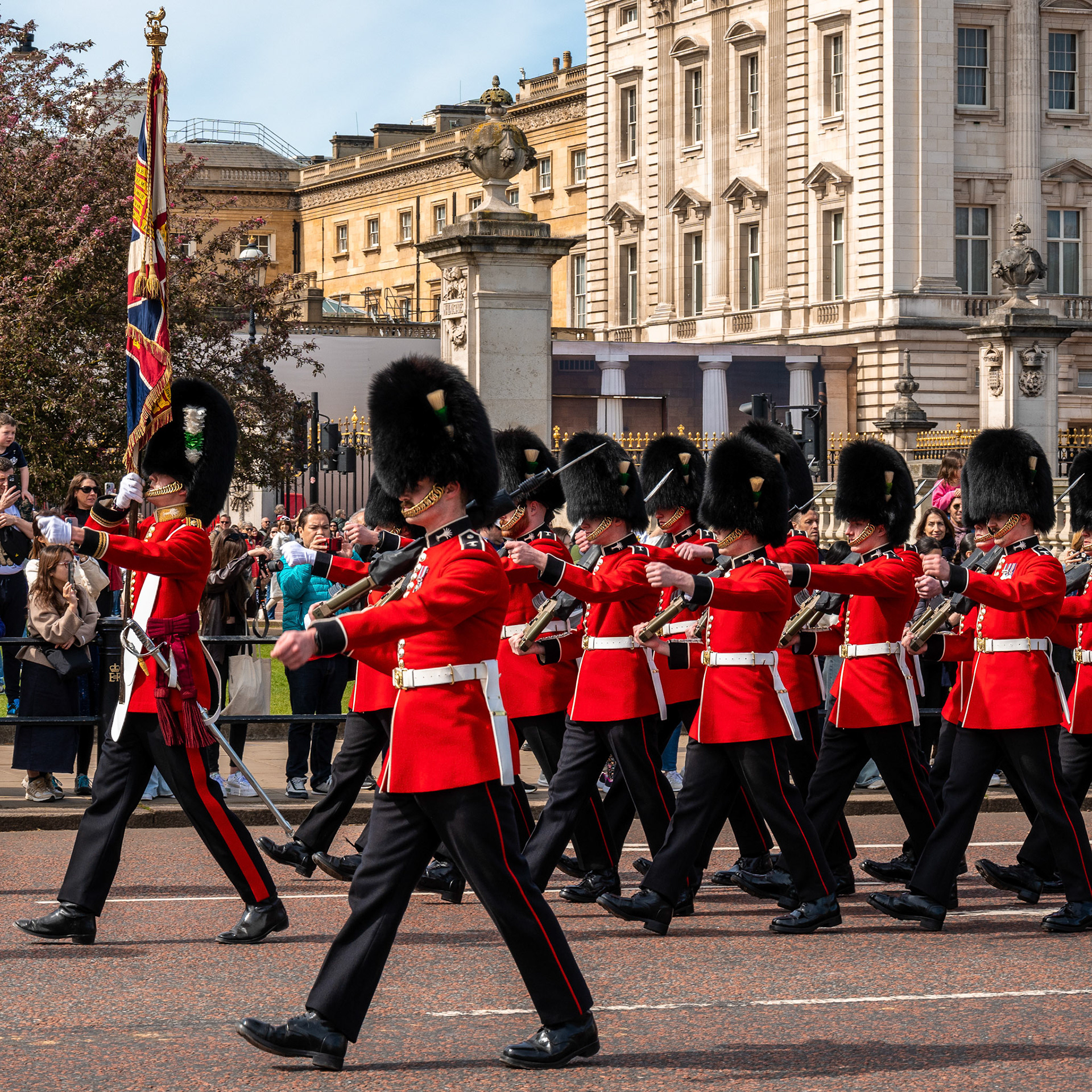 The Old Guard, heading back to their barracks.  (And yes, those are real guns.)