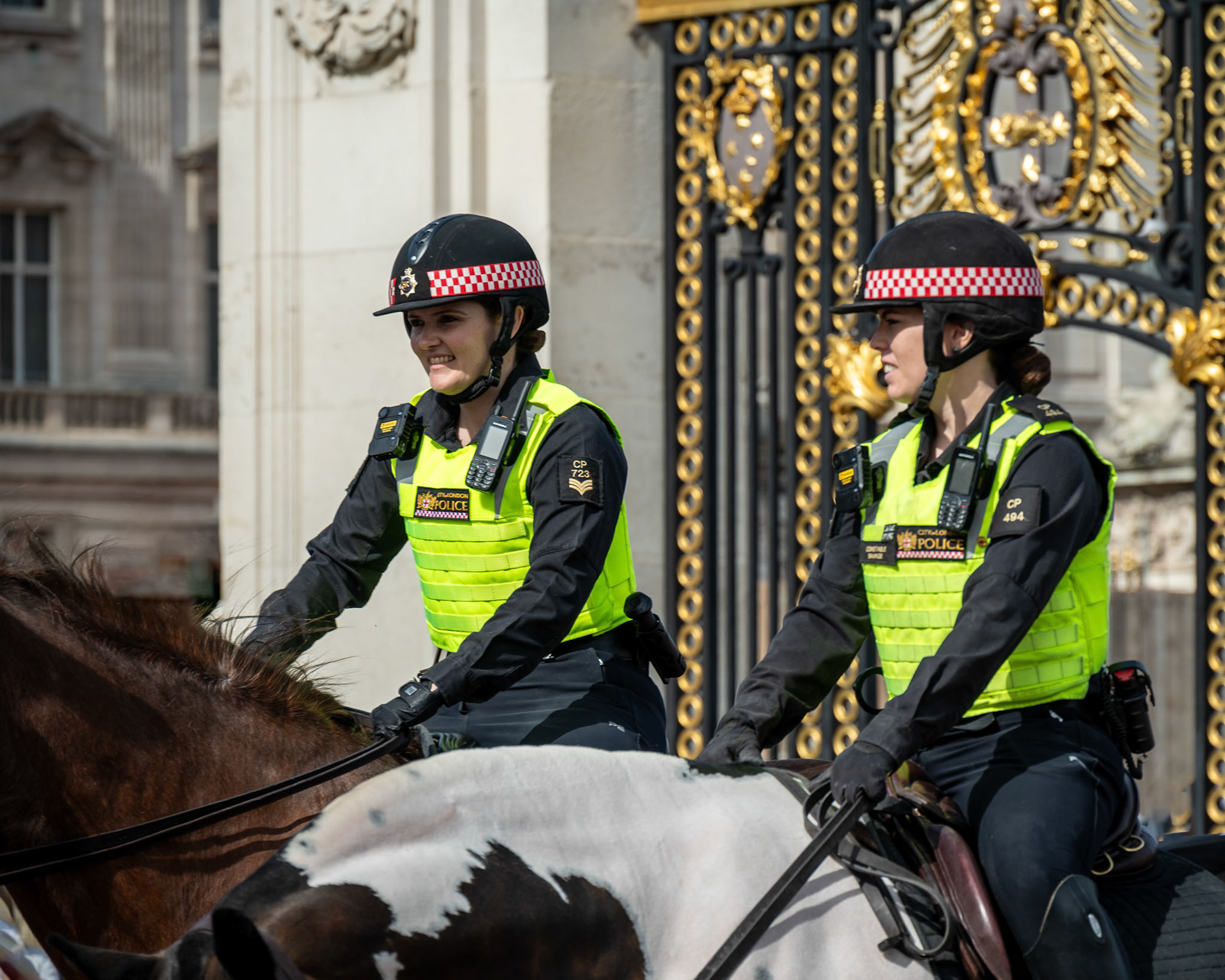 Mounted police from the City of London.