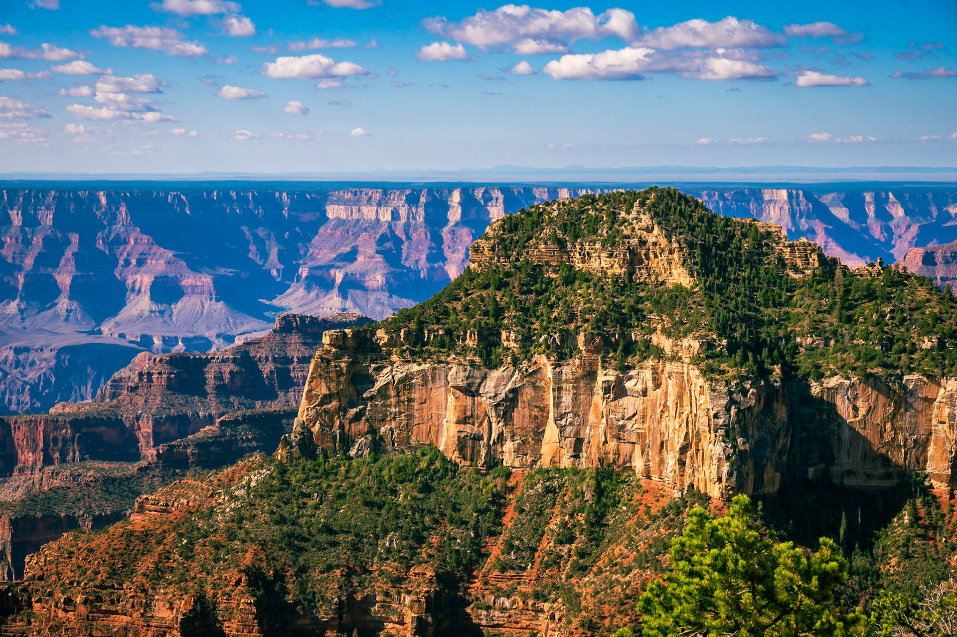 One of many mountain peaks within the Grand Canyon