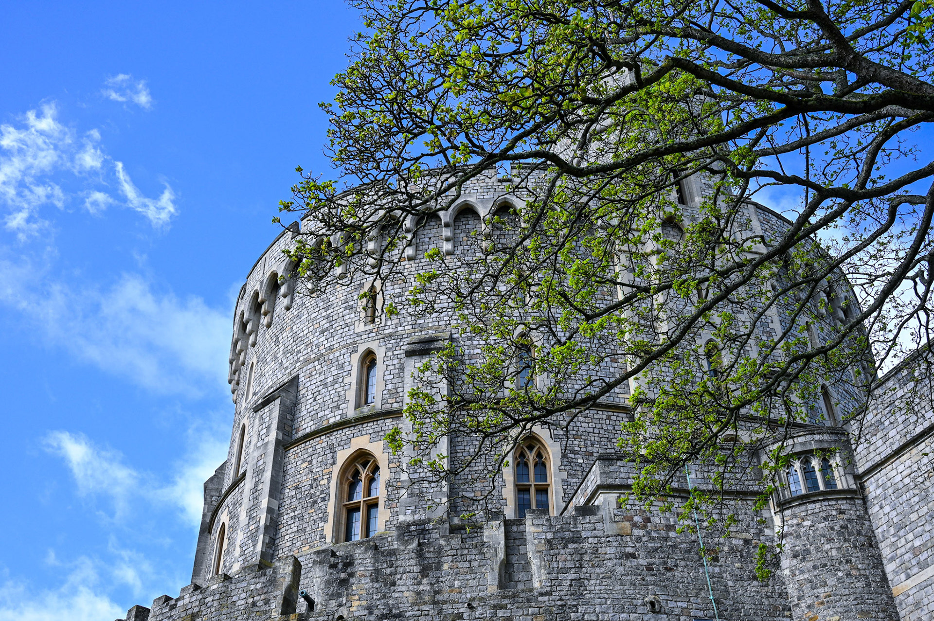 Imposing architecture at Windsor Castle