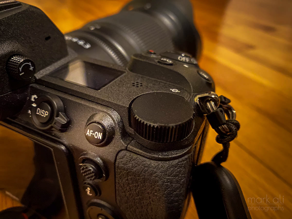 A close-up of the back buttons of a Nikon Z6ii.