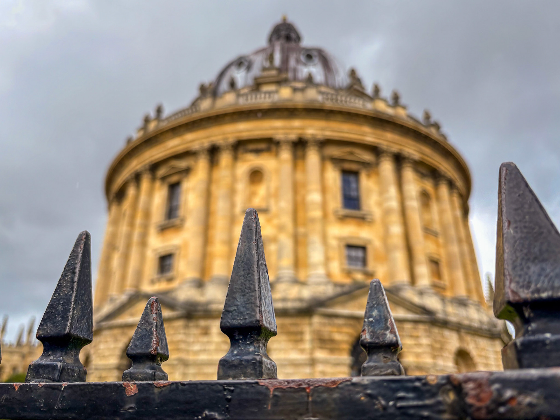 An artsy depiction of Radcliffe Camera, at Oxford University.