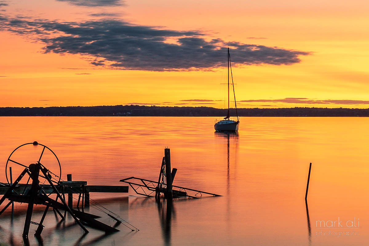 Dawn at Lake Cayuga in the New York Finger Lakes region