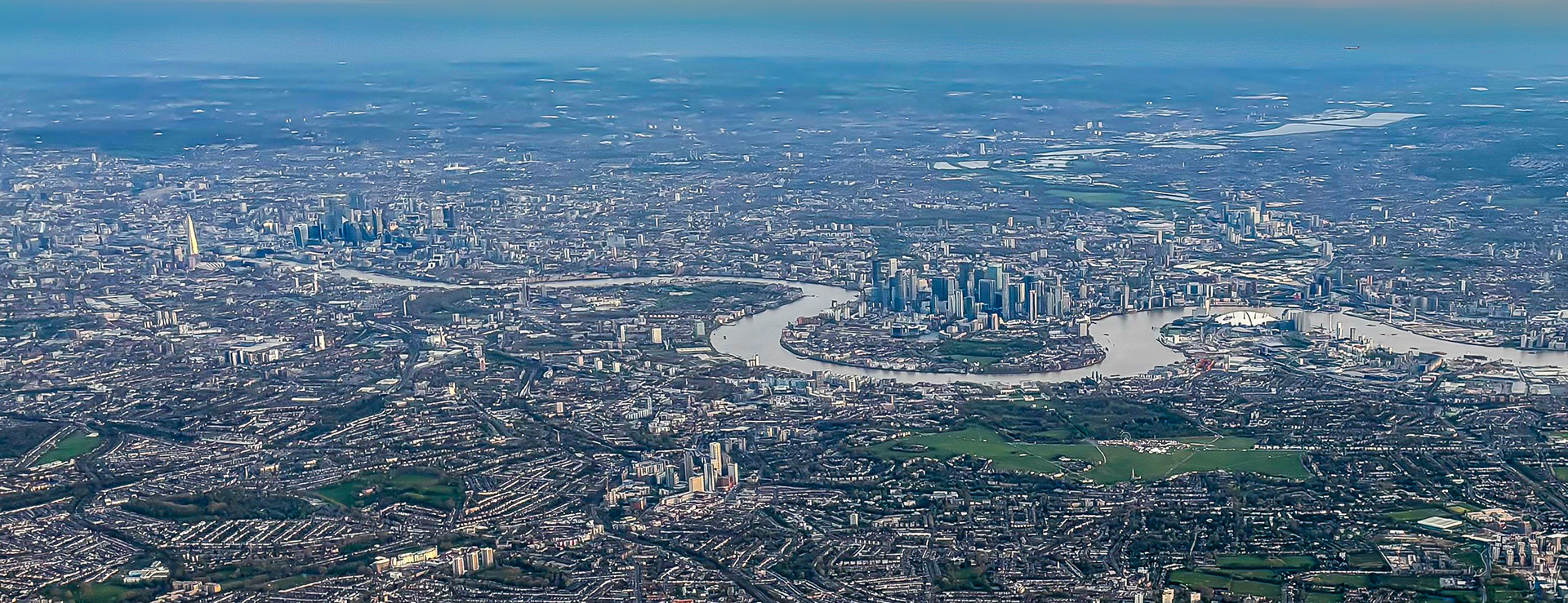 View of London from the air