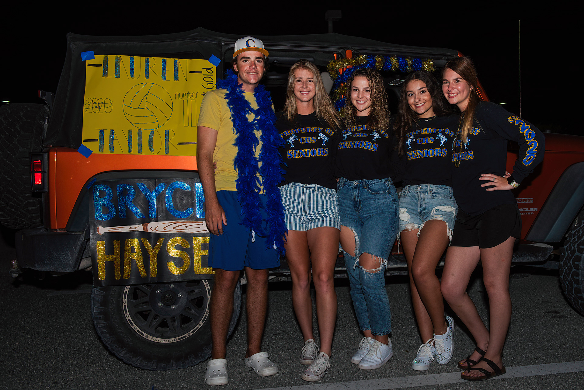 HS Class of 2020 celebrate in an empty stadium